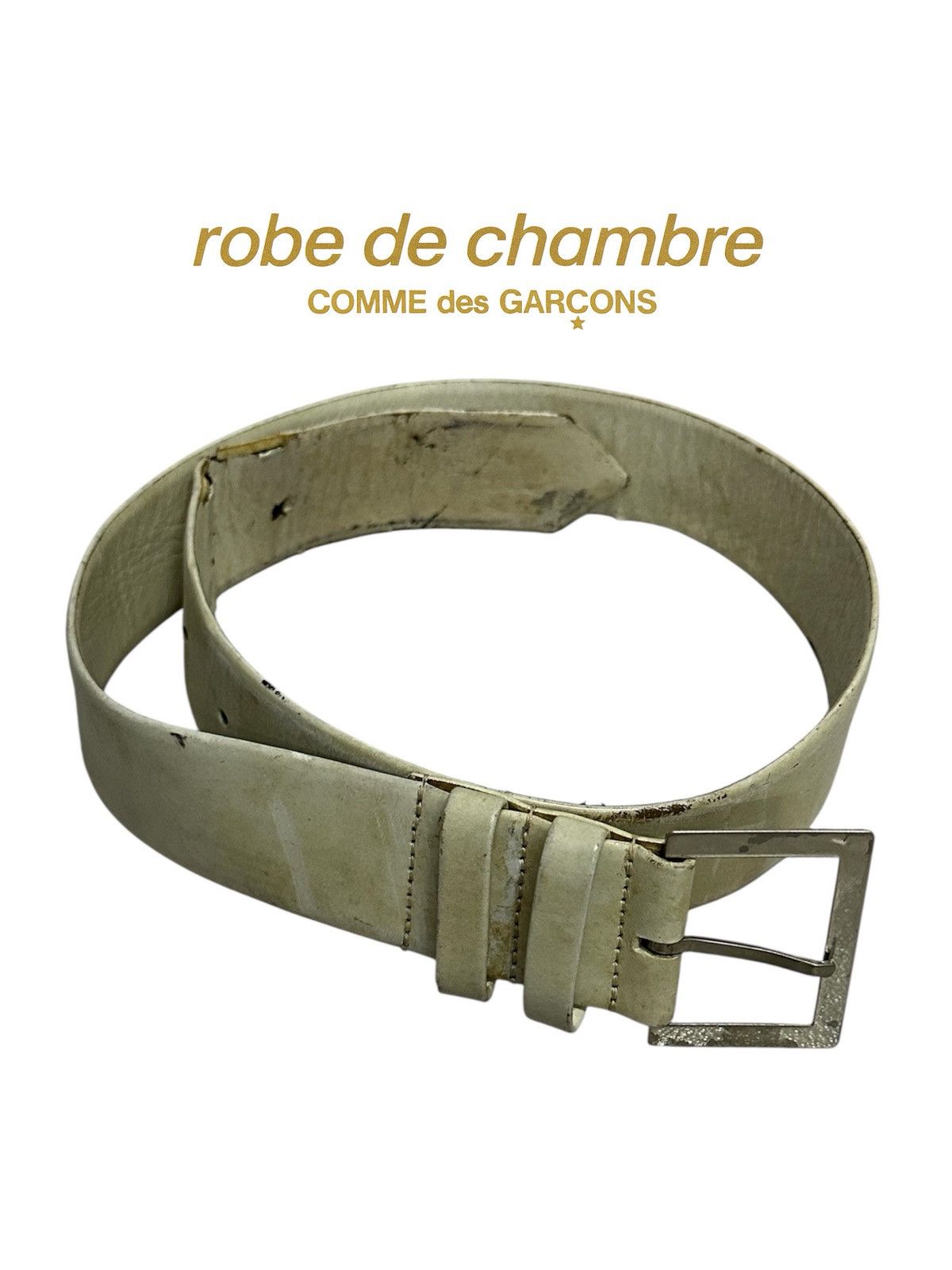 Comme des Garcons Homme Plus Robe de Chambre Comme des Garçons Leather Distressed Belt Size ONE SIZE - 1 Thumbnail