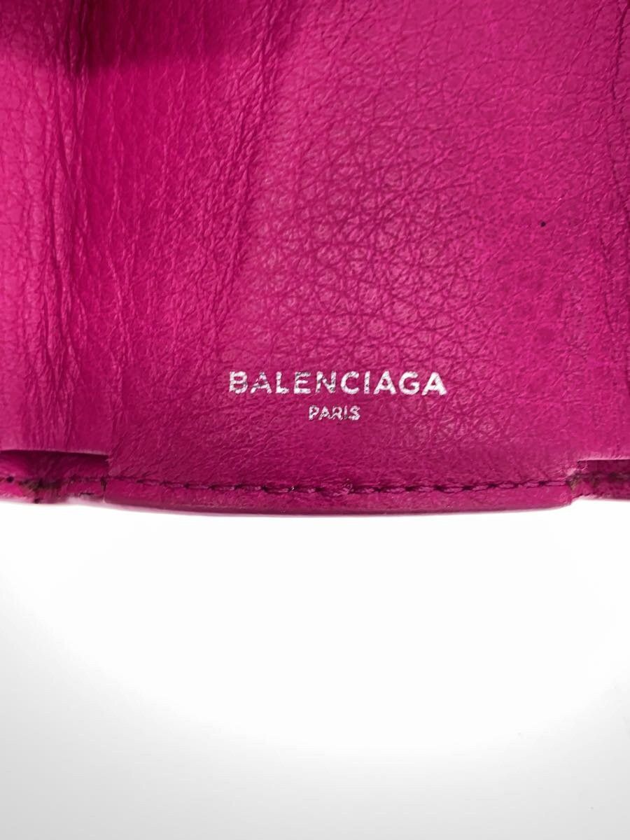 Balenciaga Balenciaga Paper Tiny Leather Bi-Fold Wallet Pink Size ONE SIZE - 3 Thumbnail