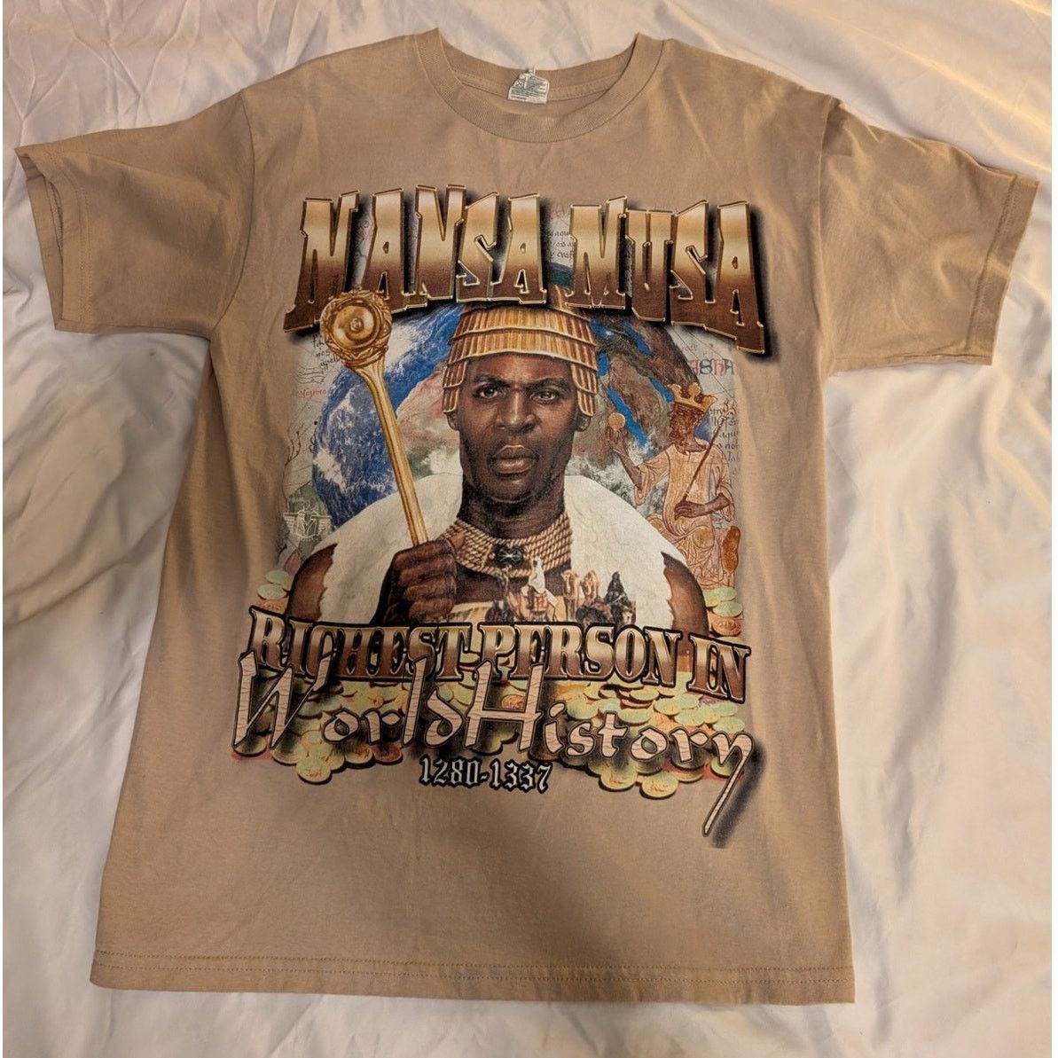 Alstyle Mansa Musa African King T-Shirt Afrocentric Juneteenth Med Size US M / EU 48-50 / 2 - 2 Thumbnail