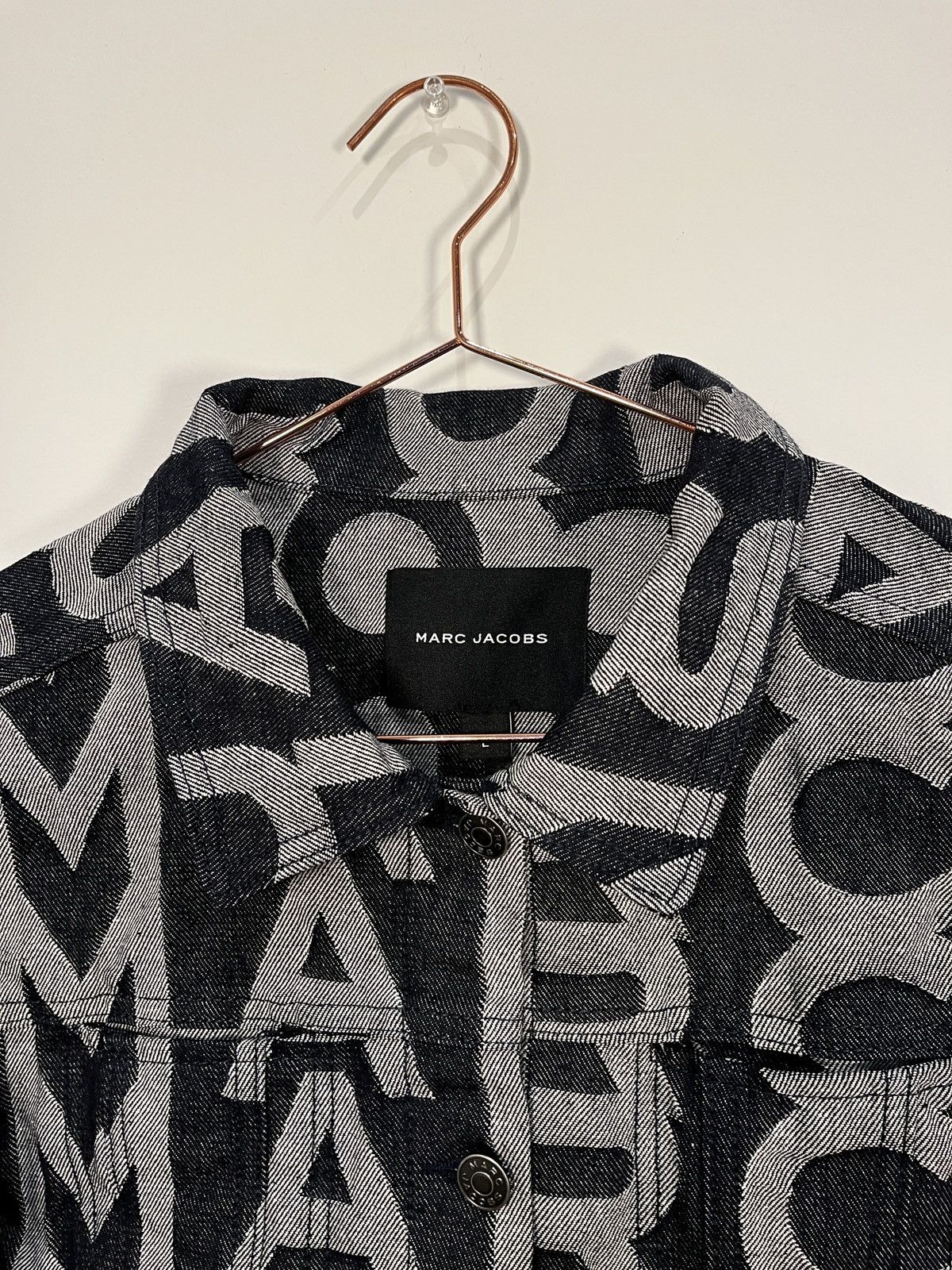 Marc Jacobs Marc Jacobs Raw Denim Monogram Jacket (unisex) Size US L / EU 52-54 / 3 - 4 Thumbnail