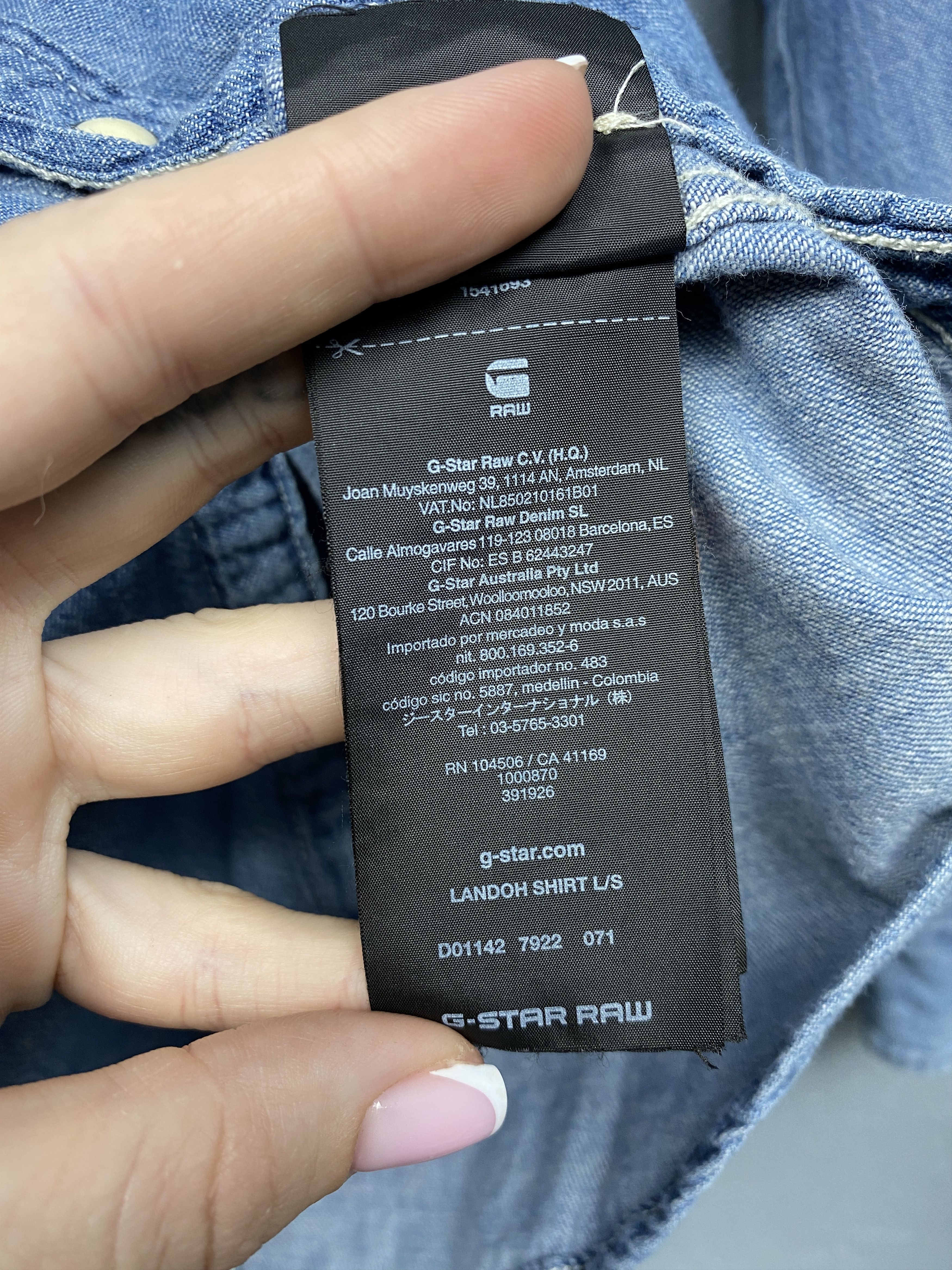 G-Star G Star Raw Vintage Mens Denim Long Sleeve Shirt Y2K Size US XS / EU 42 / 0 - 6 Thumbnail