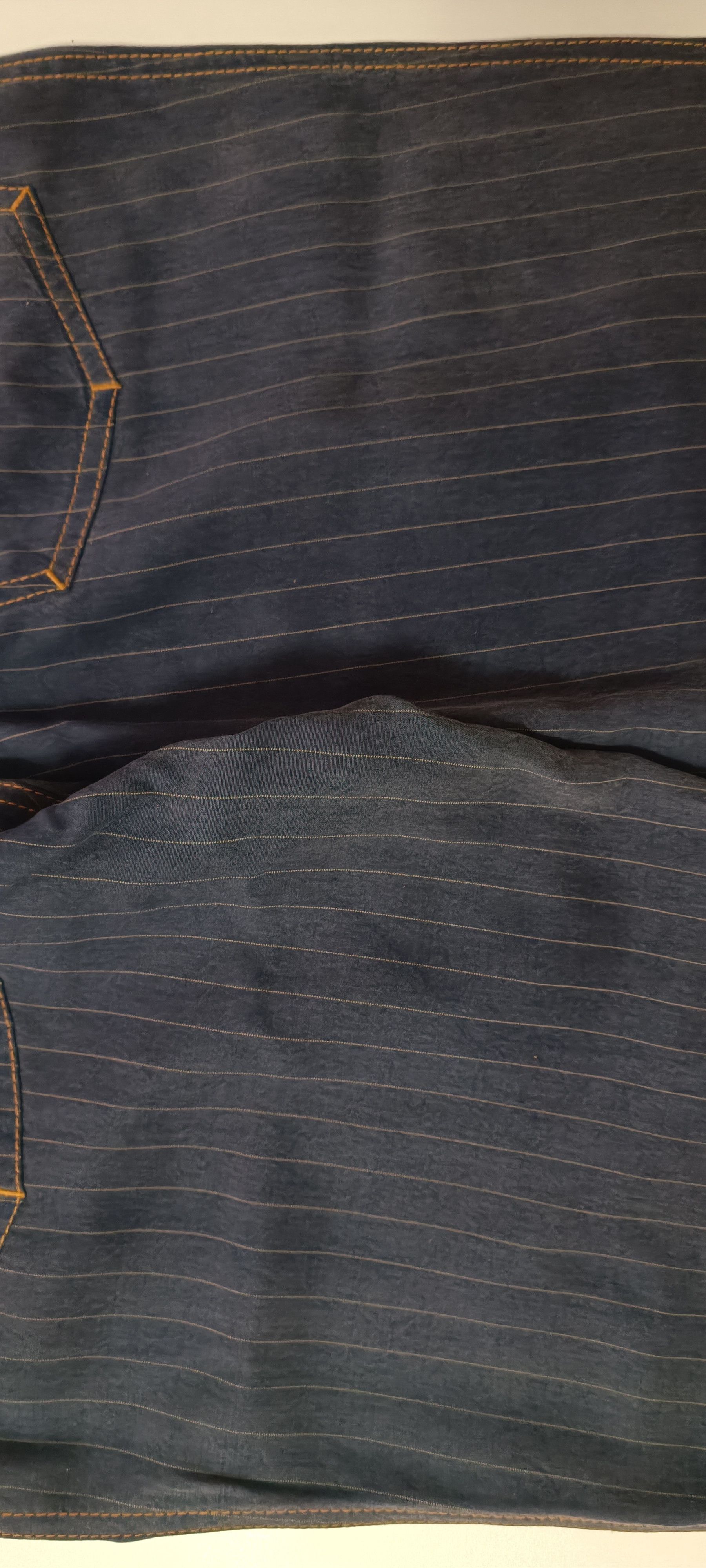 Jean Paul Gaultier Grayish blue pants with fine white vertical stripes Size 27" / US 4 / IT 40 - 14 Thumbnail