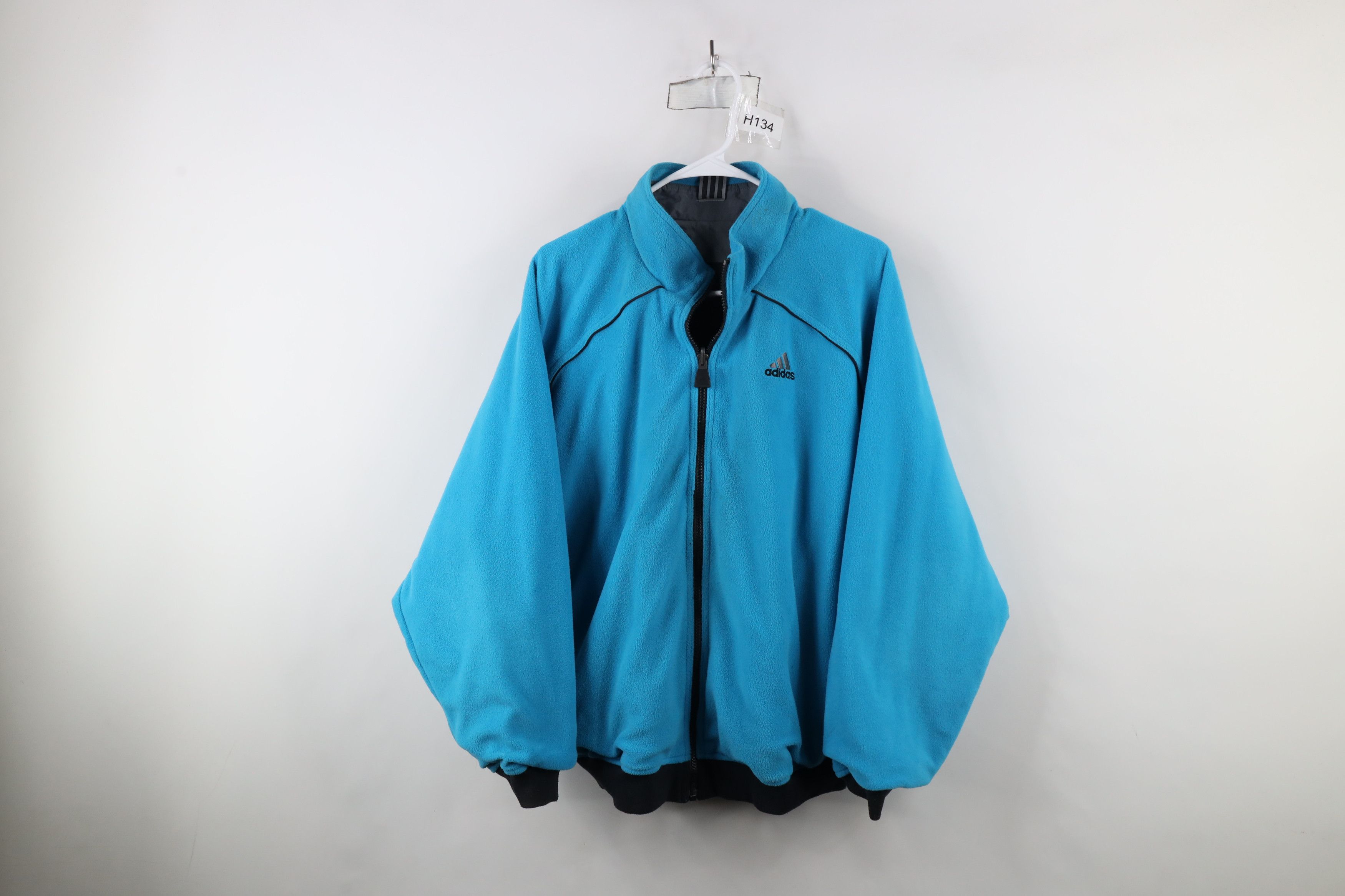Adidas × Vintage Vintage 90s Adidas Reversible Full Zip Bomber Jacket Size US M / EU 48-50 / 2 - 13 Thumbnail