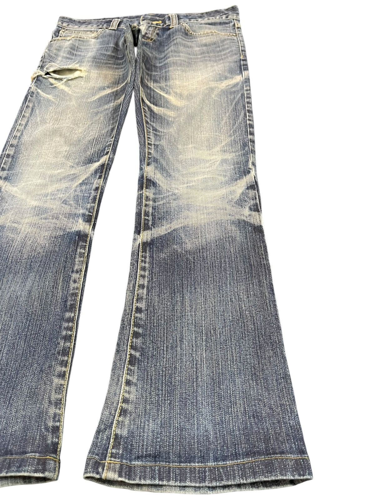 Tornado Mart Vintage Tornado Mart Aero Flare Faded Distressed Denim Size US 30 / EU 46 - 4 Thumbnail
