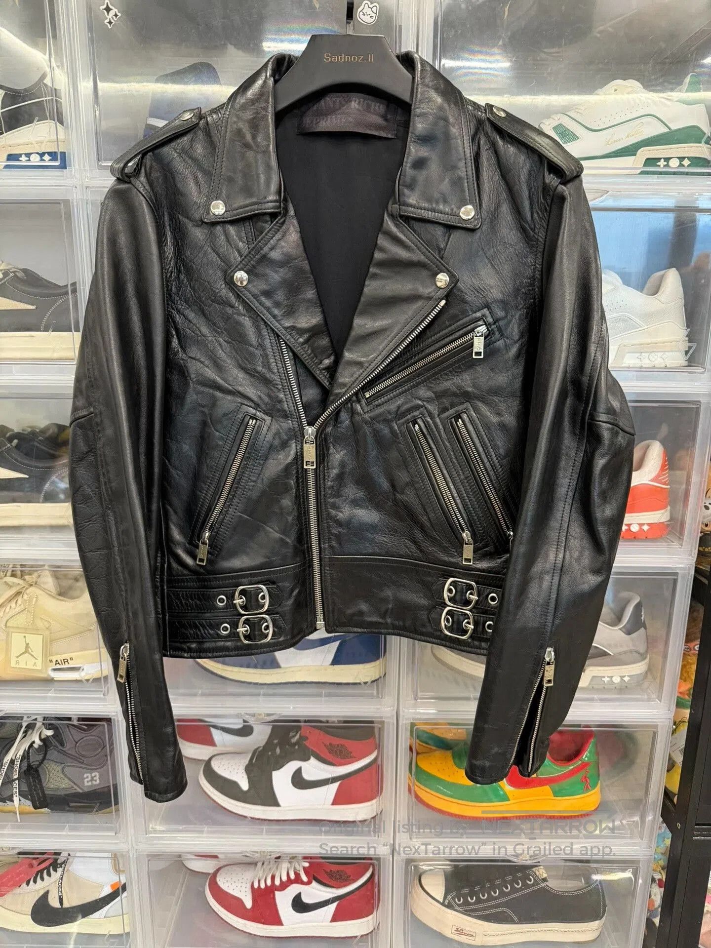 ERD 19ss Portrait Leather Jacket.