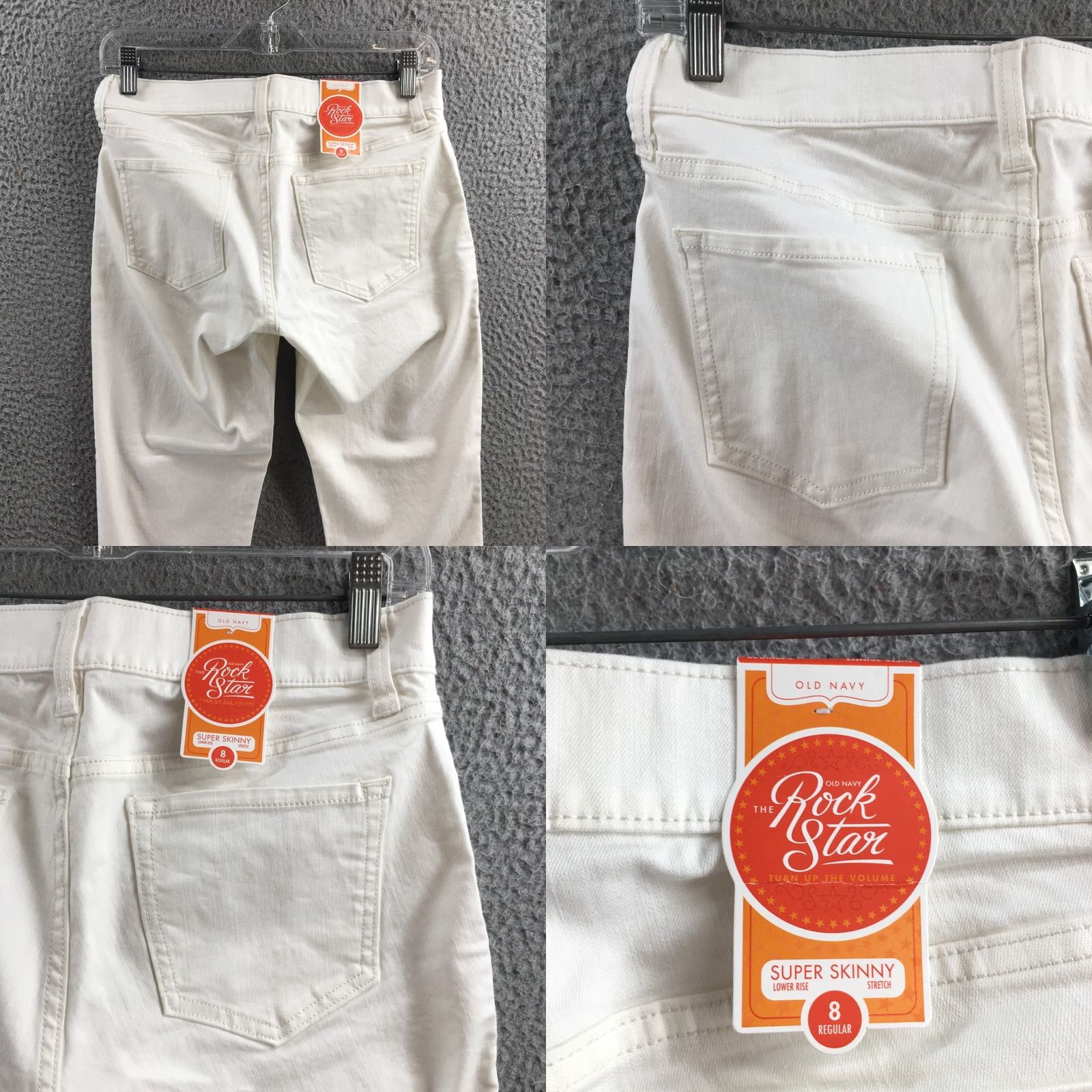 Old Navy Old Navy Rock Star Super Skinny Jeans Womens 8R White NEW Size 29" - 9 Thumbnail