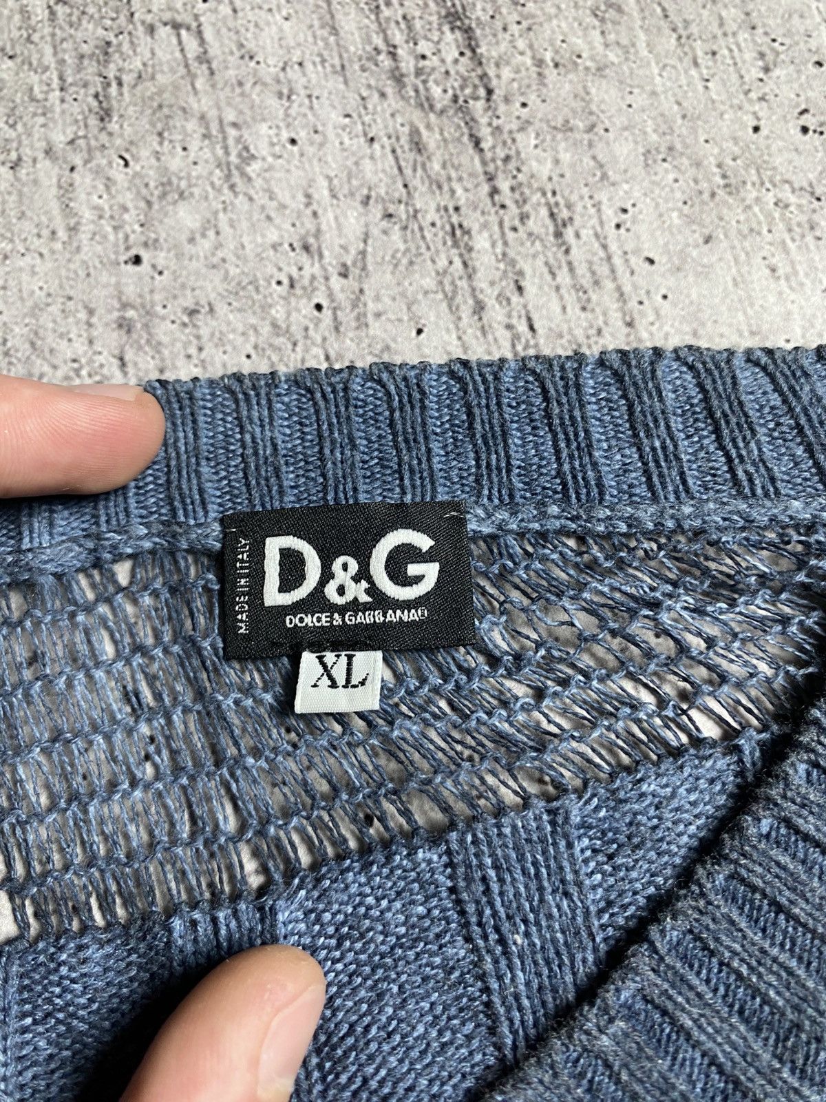 Dolce & Gabbana Vintage Dolce Gabbana Avant Garde Net Sweater Size US XL / EU 56 / 4 - 8 Thumbnail