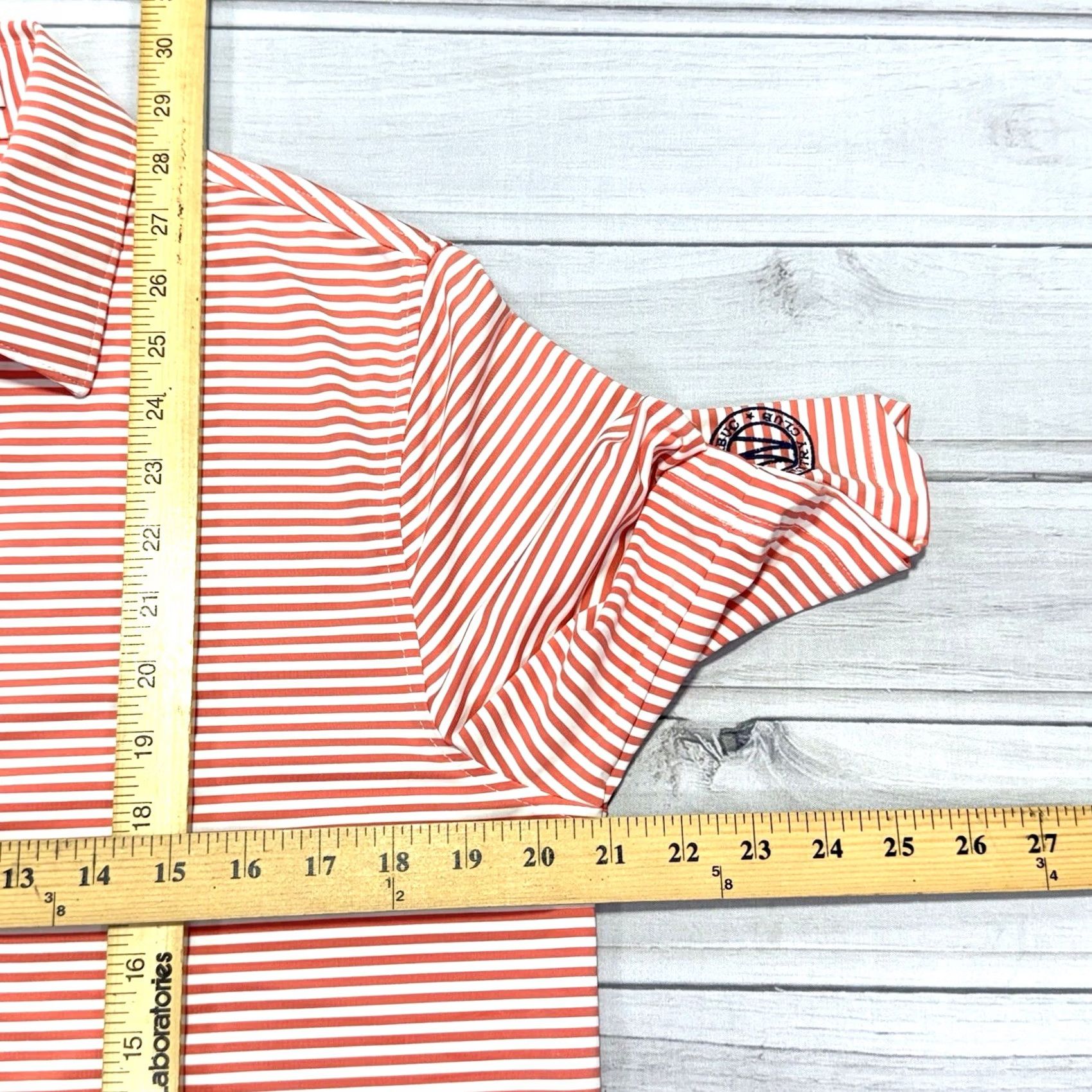 Vintage Criquet Polo Shirt Mens M Red White Striped Golf Waccabac Country Club Size US M / EU 48-50 / 2 - 7 Thumbnail