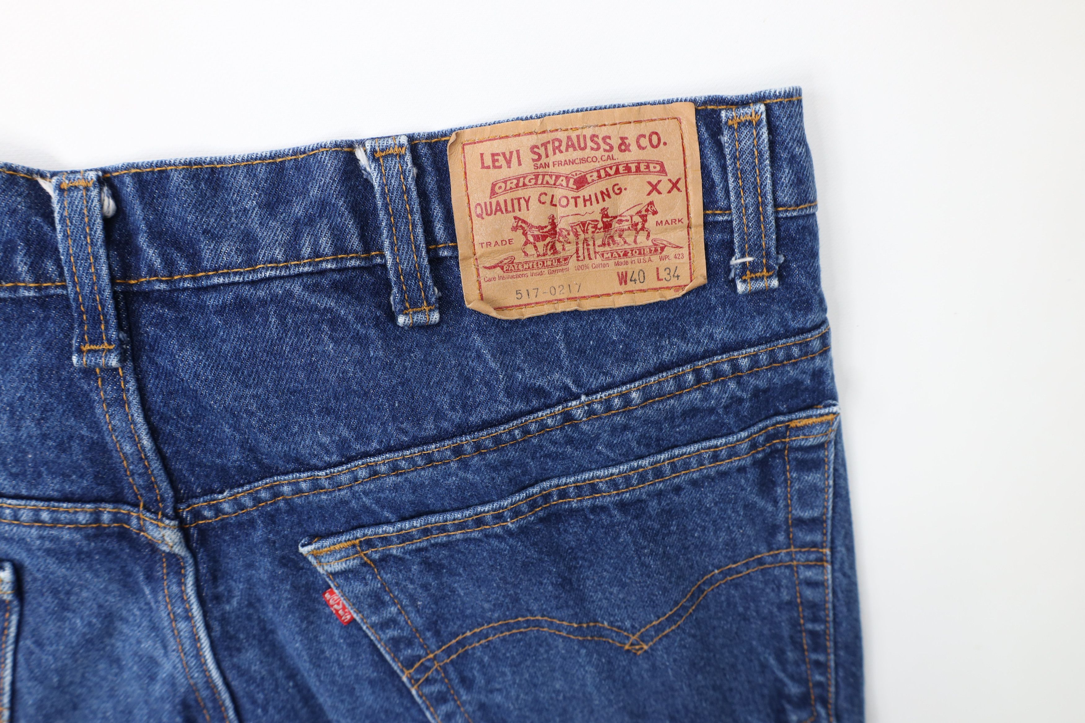 Levi's Vintage 80s Levis 517 Wide Leg Bootcut Denim Jeans Blue USA Size US 40 / EU 56 - 13 Thumbnail