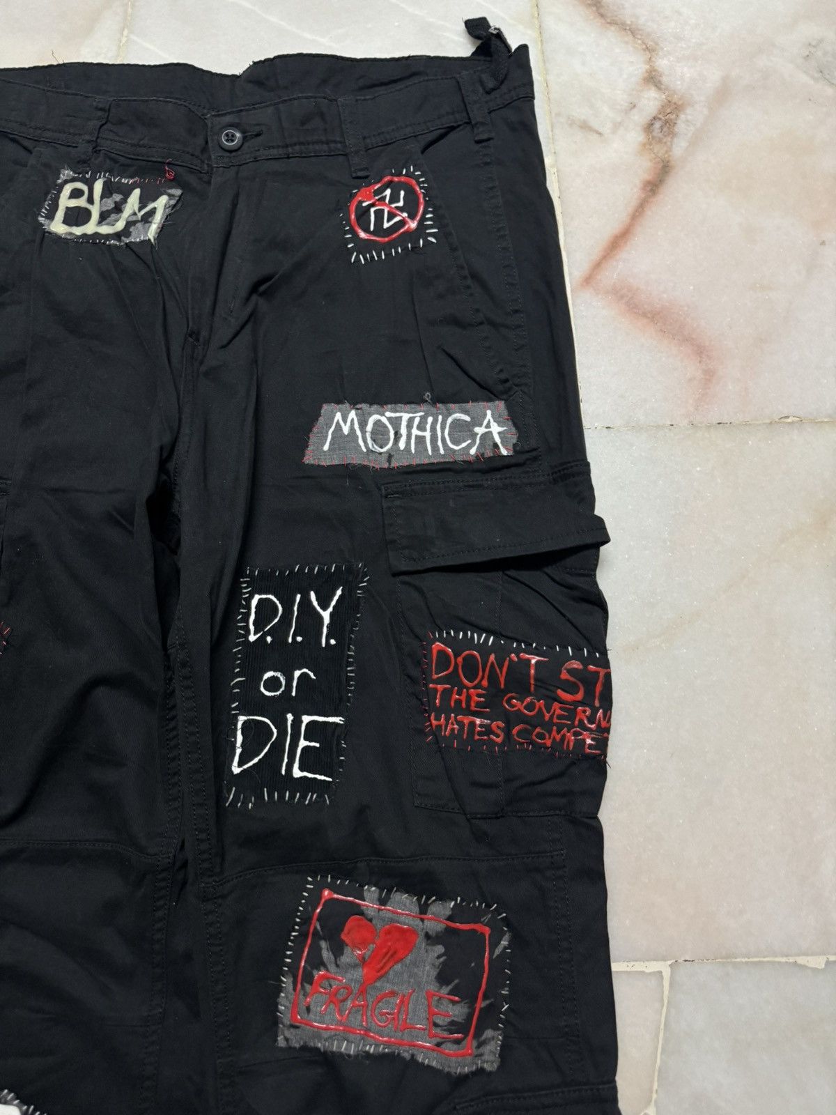 20471120 💥RARE💥NO BOUNDARIES PUNK POEM BONDAGE PARACHUTE CARGO TRAVIS Size US 33 - 4 Thumbnail