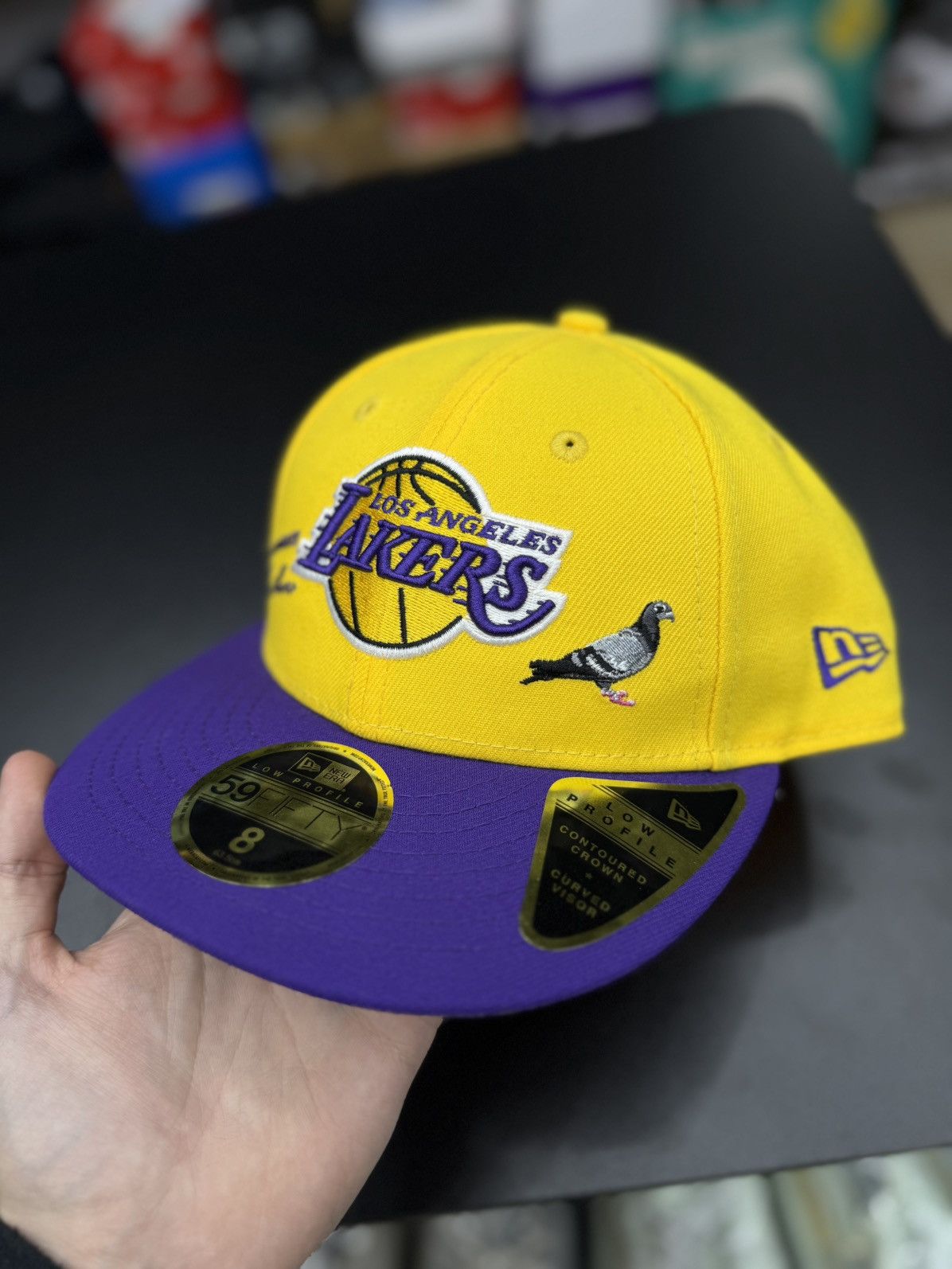 New Era New ERA Size 8 Fitted Hat Lakers Yellow Purple Size ONE SIZE - 7 Thumbnail