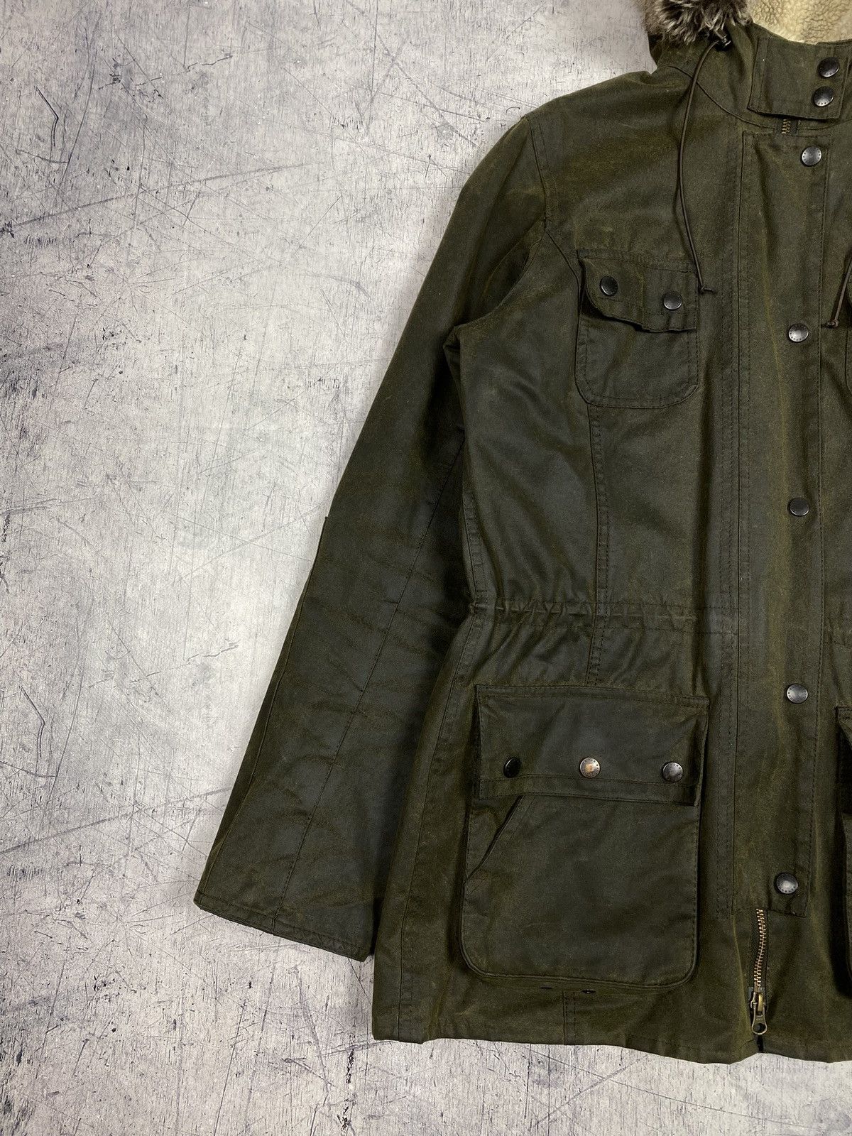 Barbour Barbour Brighton Union Jack Waxed Parka Fur Hood Size M / US 6-8 / IT 42-44 - 5 Thumbnail