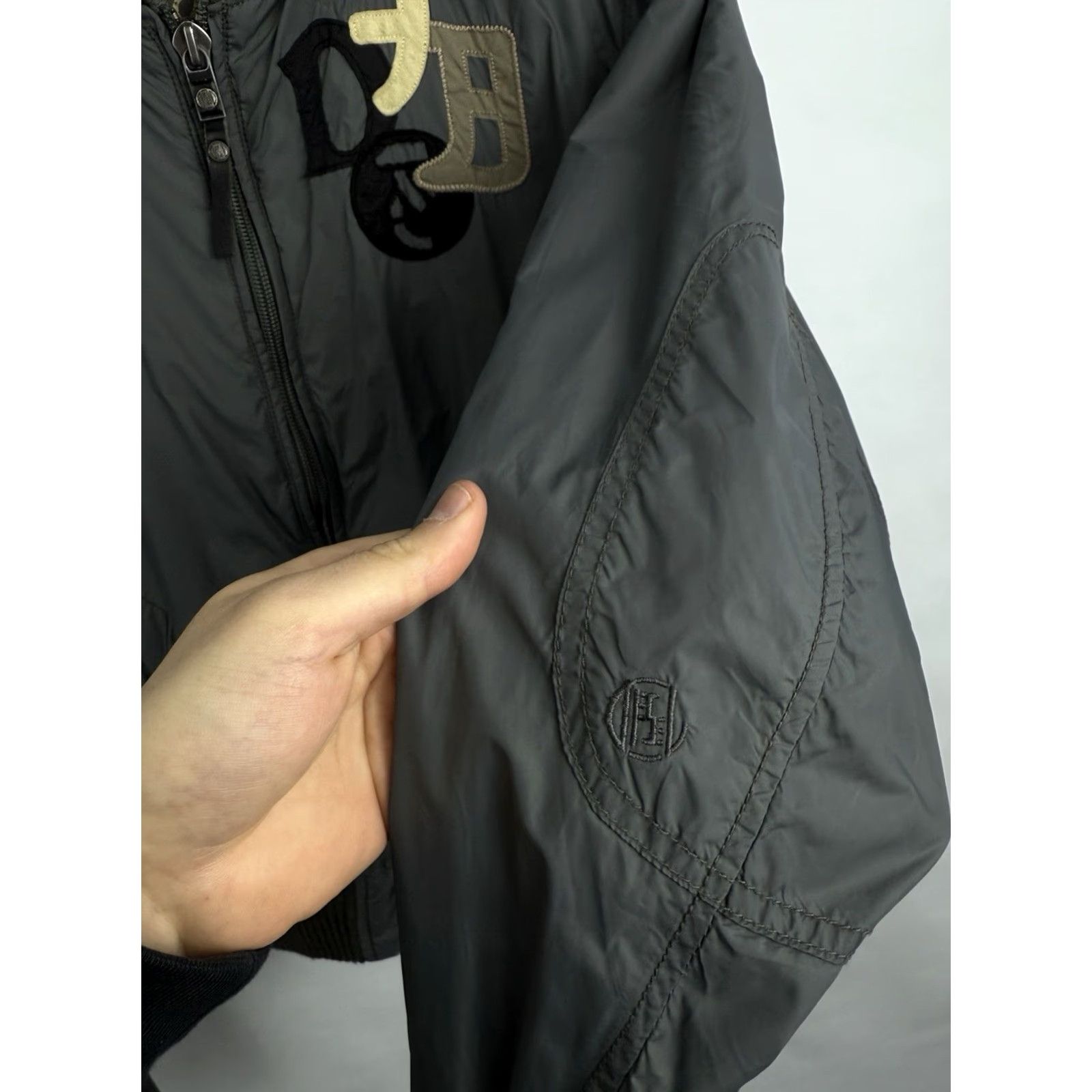 Diesel Diesel Japan Style Bomber Jacket Mens XL Gray Nylon Size US XL / EU 56 / 4 - 5 Thumbnail