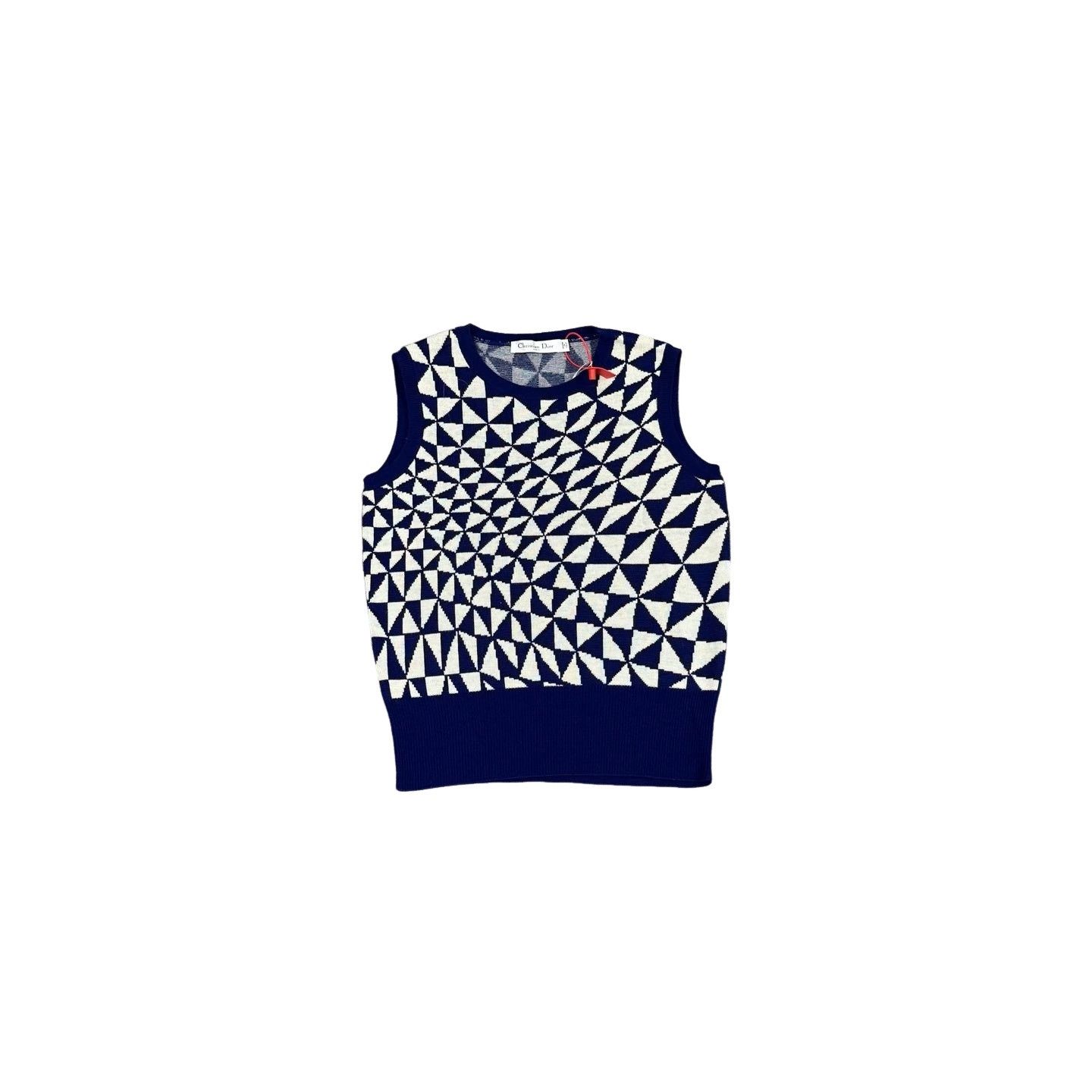 Dior Dior Geometric Wool Knit Vest Size FR 40 Size M / US 6-8 / IT 42-44 - 1 Thumbnail