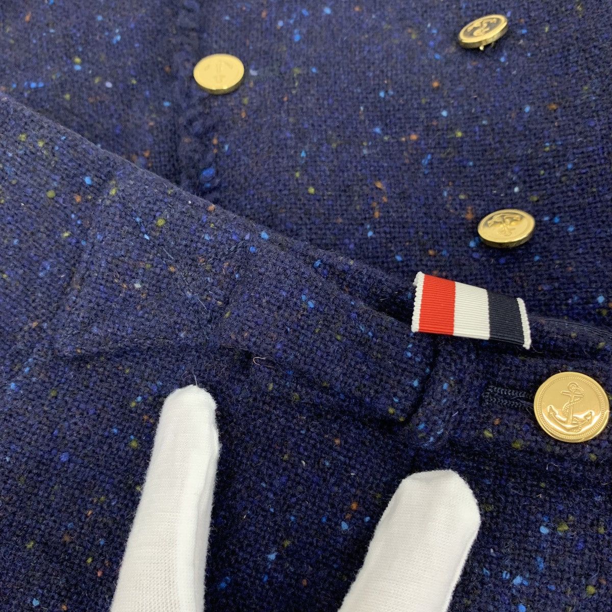 Thom Browne Thom Browne Navy Wool Blend Mini Skirt K26WX Size 26" / US 2 / IT 38 - 9 Thumbnail