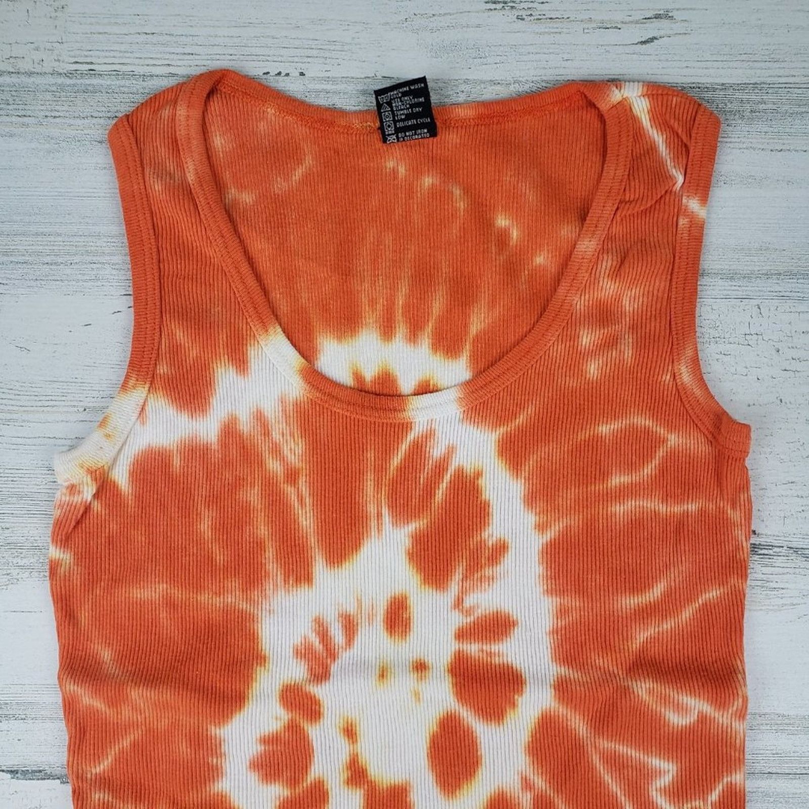 Other NWOT Point Sportswear Tie Dye Orange Spiral Tank Top Medium Size M / US 6-8 / IT 42-44 - 5 Thumbnail