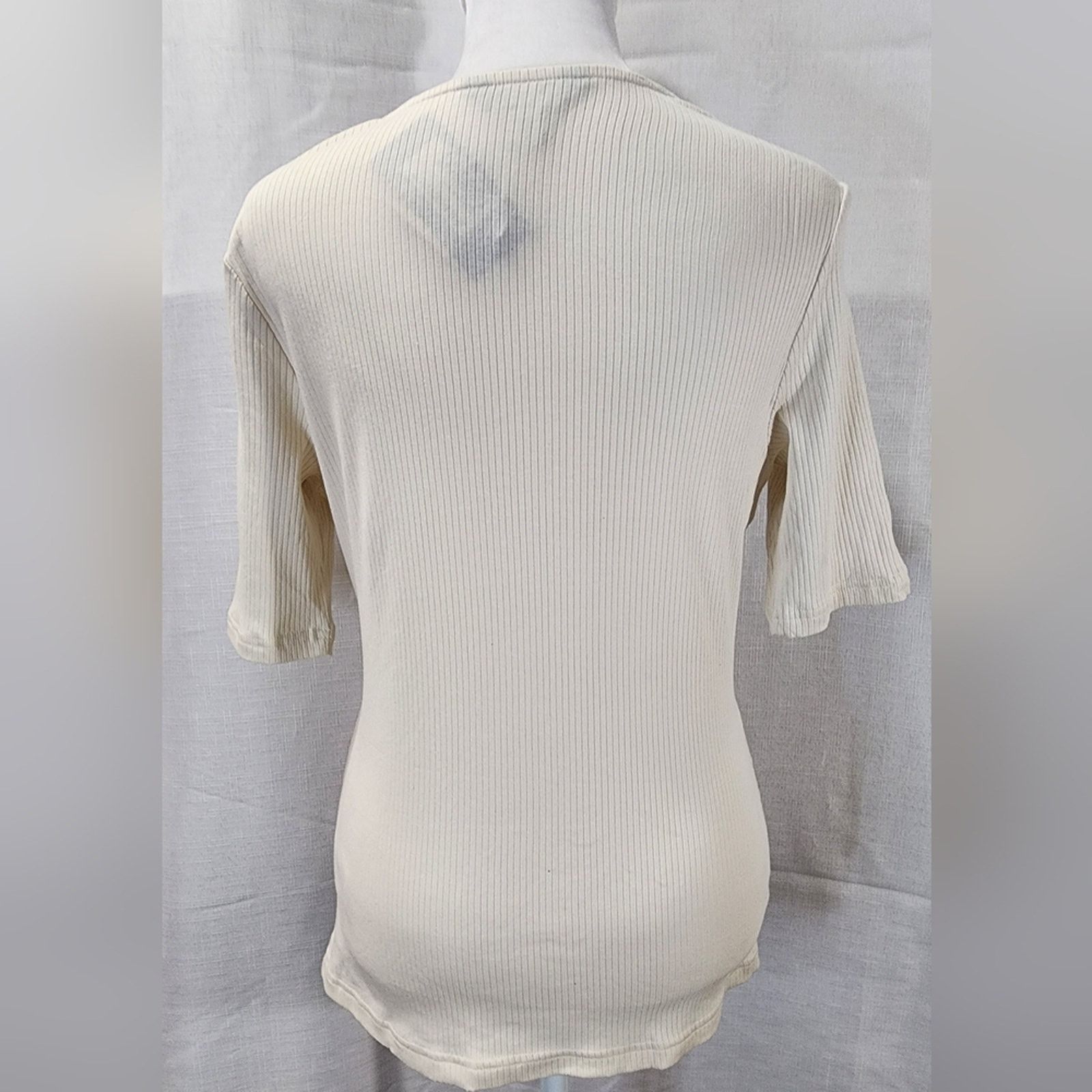 Lauren Ralph Lauren Ralph Lauren Cream Twist Front Top Med NEW Size M / US 6-8 / IT 42-44 - 2 Thumbnail