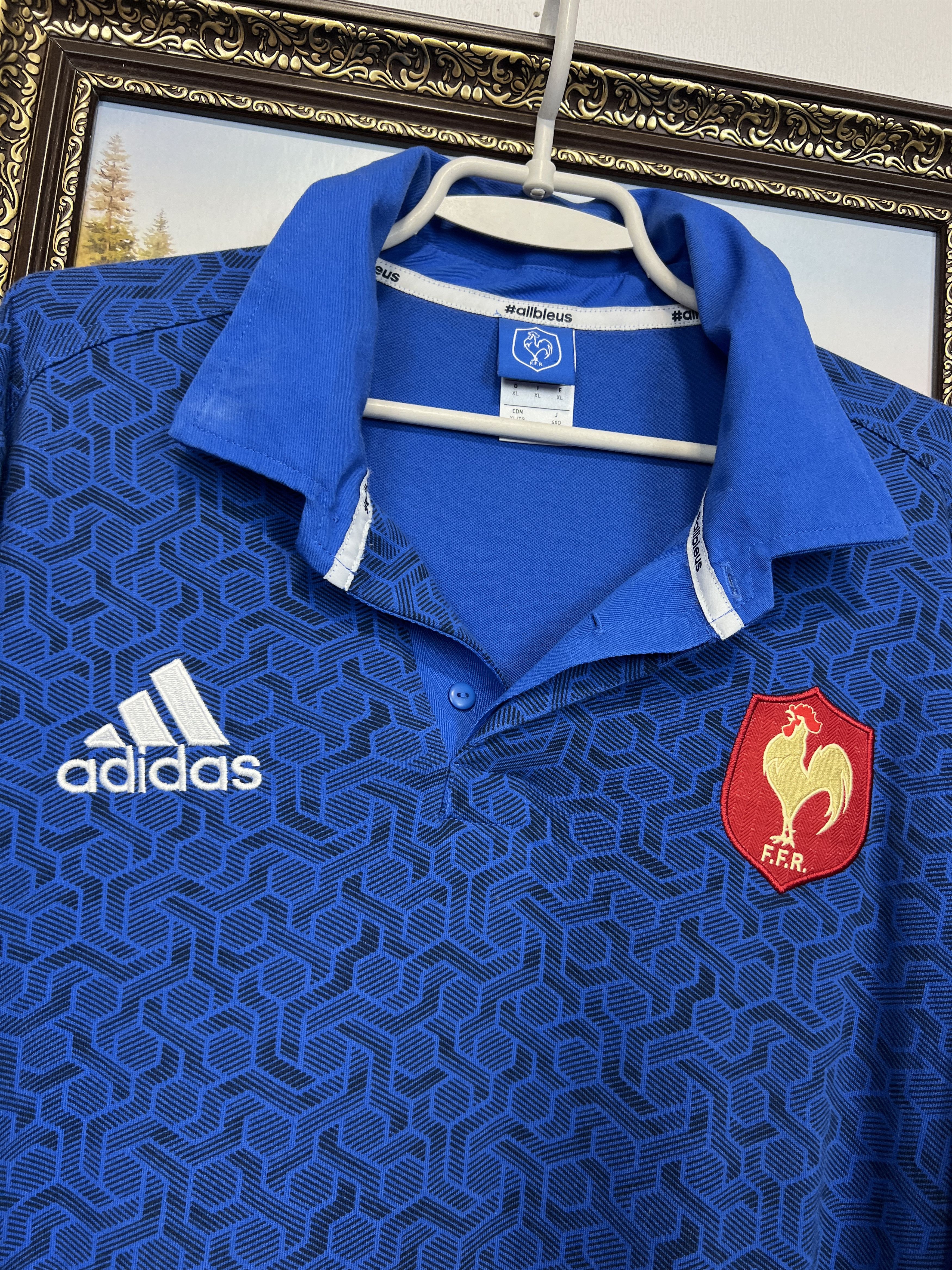 Adidas Adidas France Rugby Union Jersey Long Sleeve Shirt Trikot Size US XL / EU 56 / 4 - 3 Thumbnail
