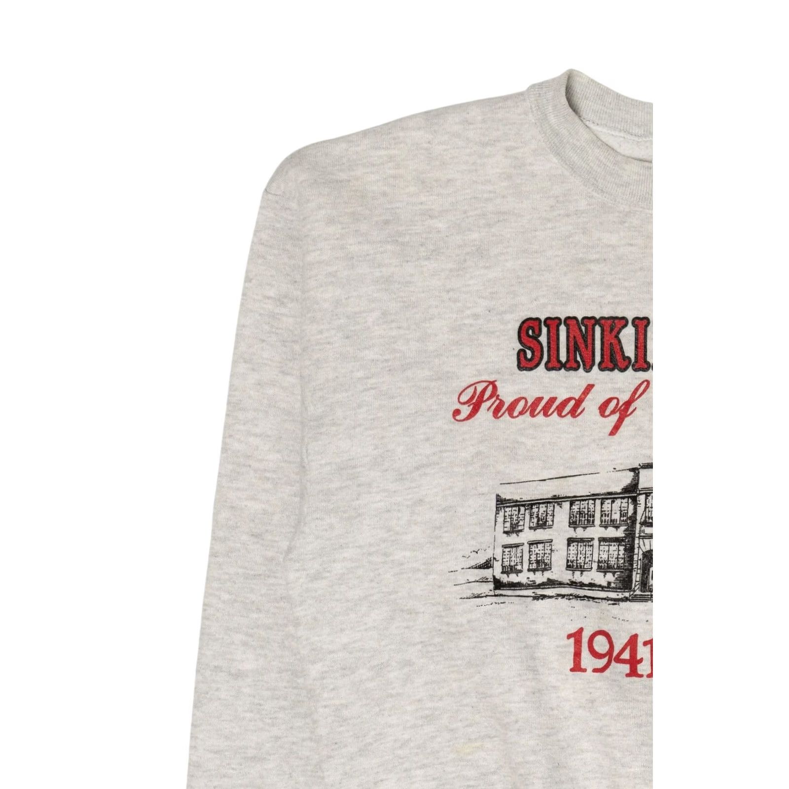 Jerzees VINTAGE Jerzees Sweatshirt "Proud Of Our Heritage" 1990s Grey Medium Mens Girl? Size US M / EU 48-50 / 2 - 7 Thumbnail