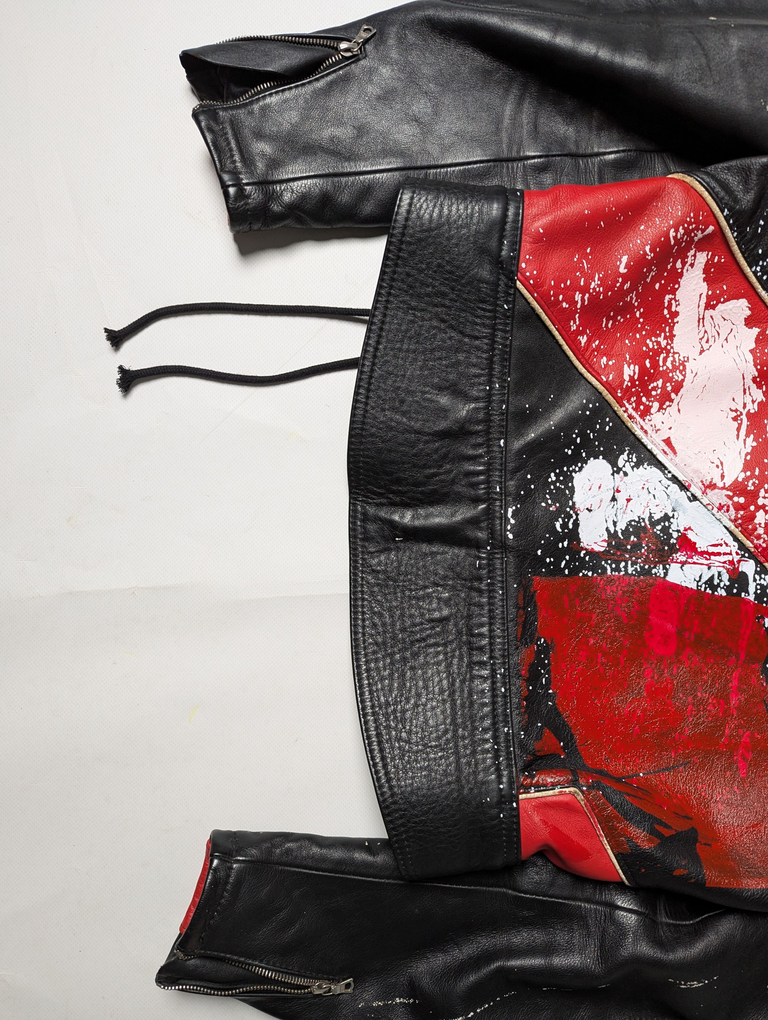 Leather 90s Schwabenleder Two Tone Handprinted Leather Jacket Size US M / EU 48-50 / 2 - 12 Thumbnail