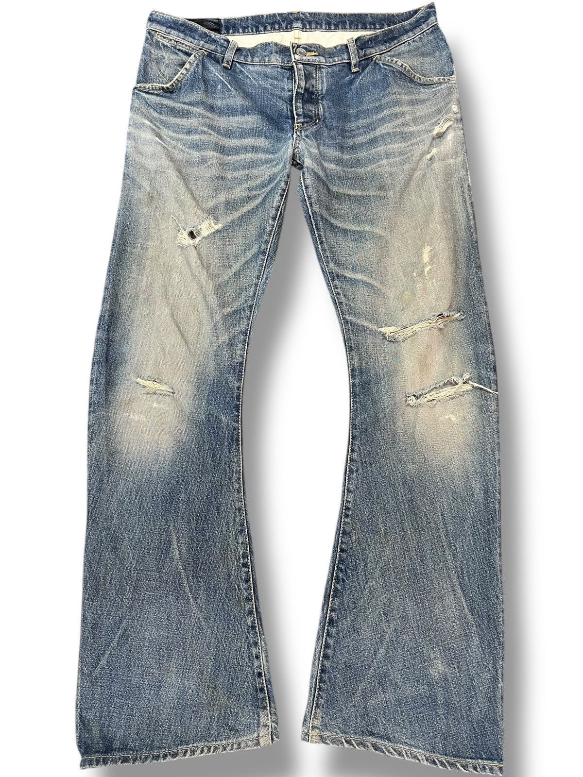 Vintage Attachment By Kazuyuki Kumagai Curve Leg Flare Denim