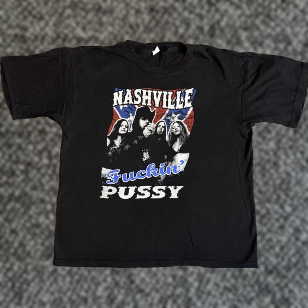 Vintage VINTAGE Y2K Nashville F’N Pussy T Shirt Sz L The Supersuckers Dwarves Punk Rock Shirt Mens L Black Cotton 2000s Rock Gloves? Size US L / EU 52-54 / 3 - 1 Thumbnail
