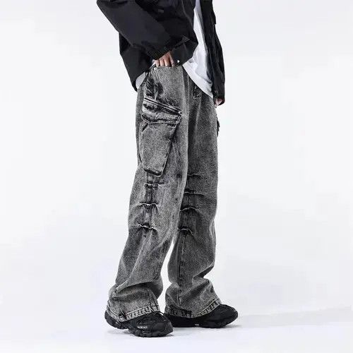 Designer × Japanese Brand × Jean Multi Pocket Vintage Baggy Cargo Jean Size US 34 / EU 50 - 3 Thumbnail