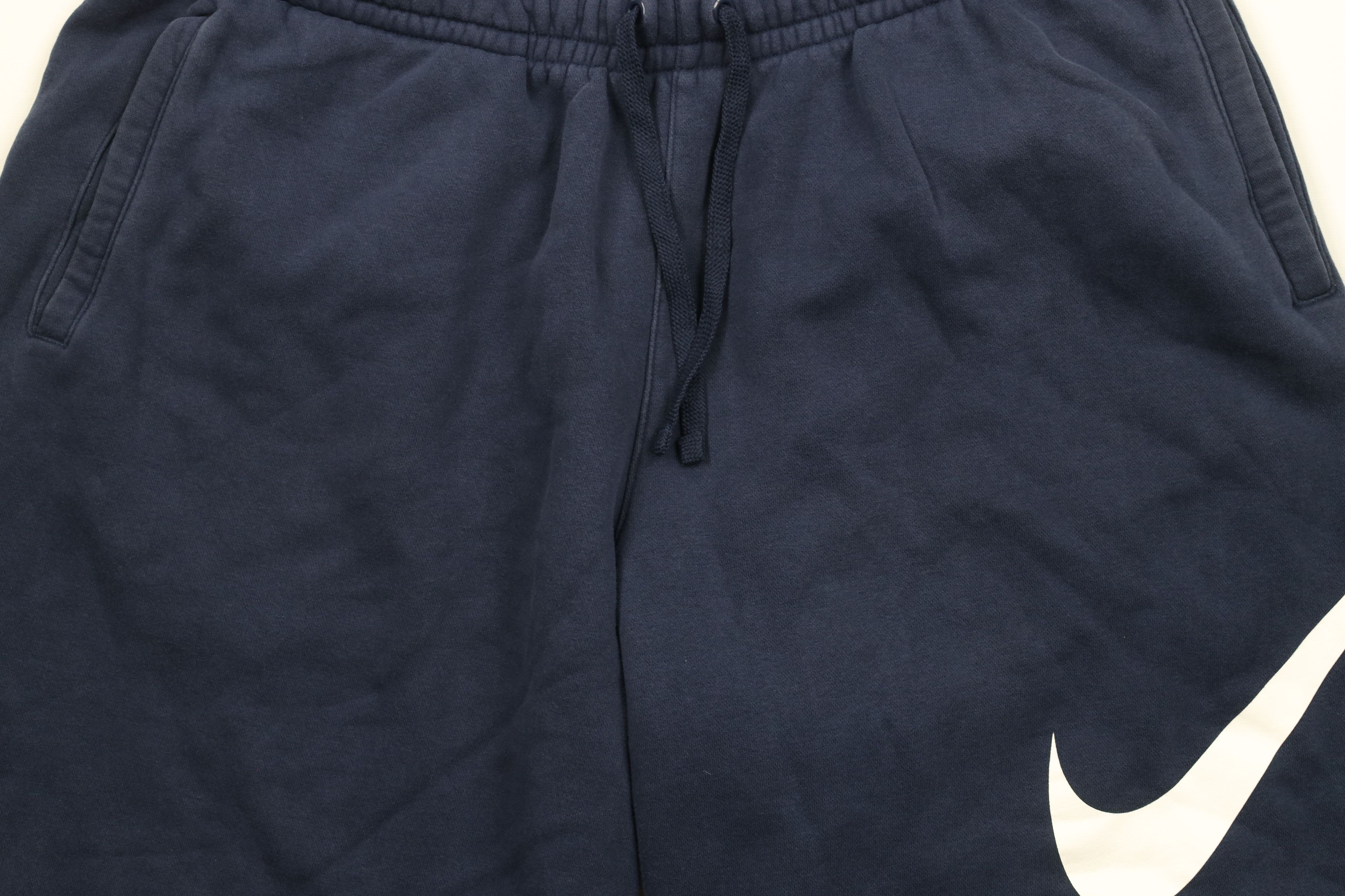Nike × Vintage Vintage Nike Travis Scott Big Swoosh Sweatpants Shorts Blue Size US 38 / EU 54 - 3 Thumbnail
