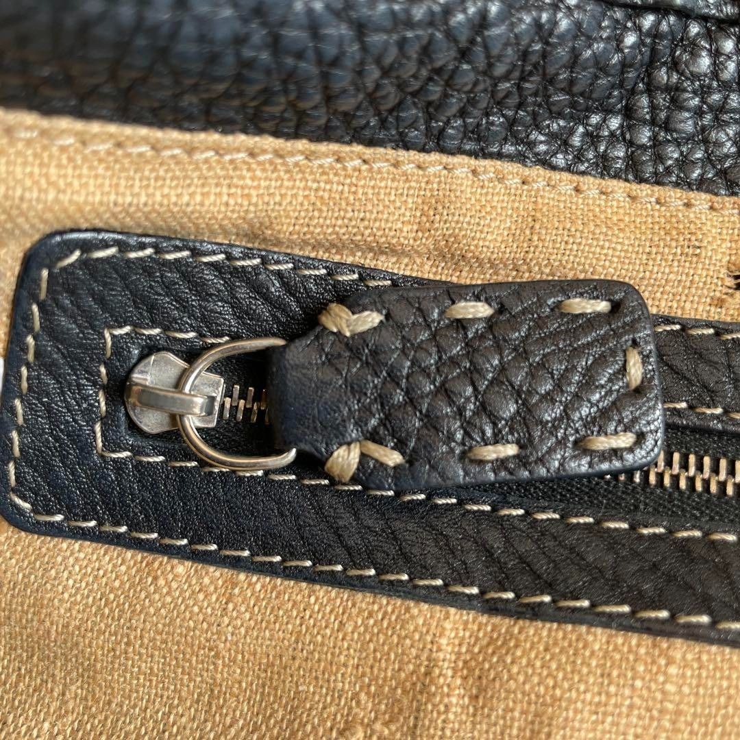 Fendi Fendi - Villa Borghese Selleria Black Leather Shoulder Bag Size ONE SIZE - 10 Thumbnail