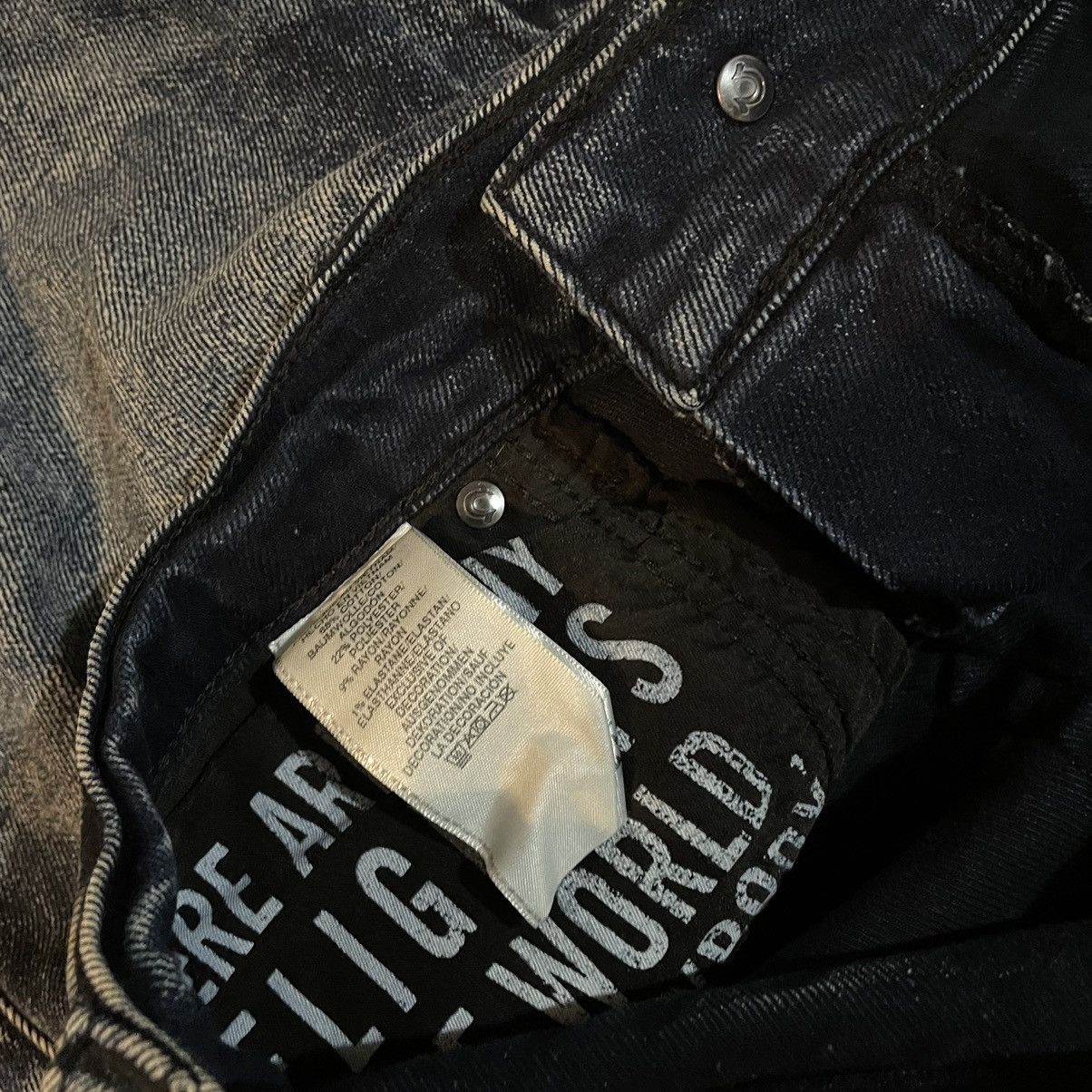 True Religion True Religion Geno Relaxed Slim Acid Wash Denim Jeans 34x32 Size US 34 / EU 50 - 8 Thumbnail