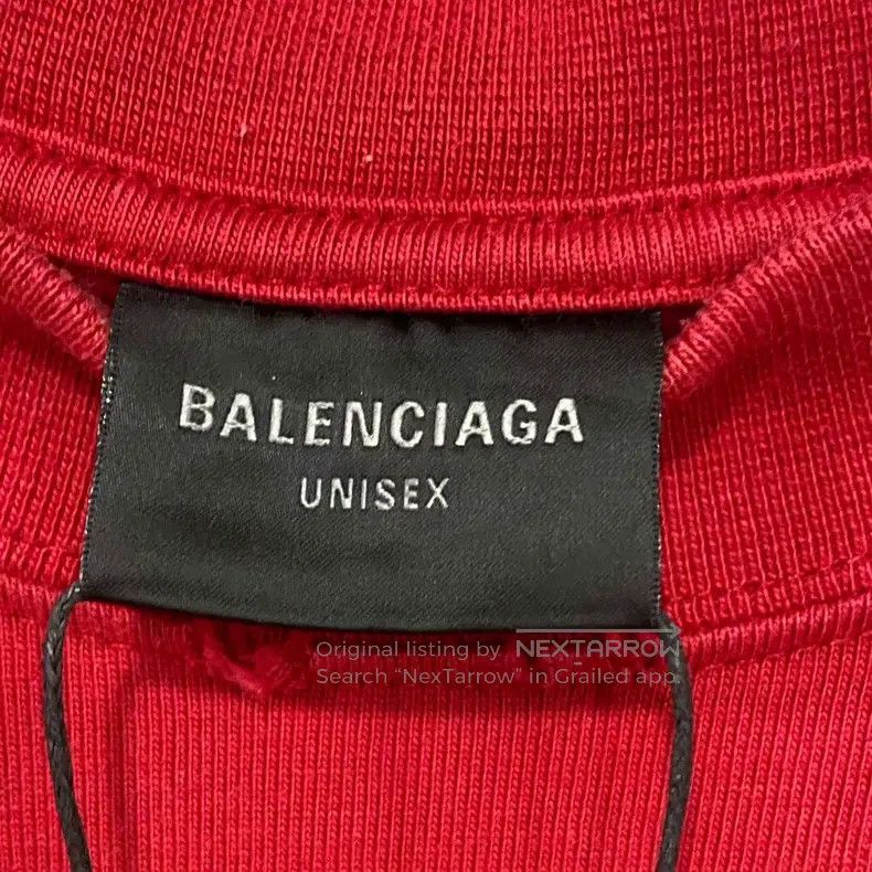 Balenciaga Balenciaga Red Letter Embroidered Destroyed Short Sleeve Size US XXS / EU 40 - 4 Thumbnail