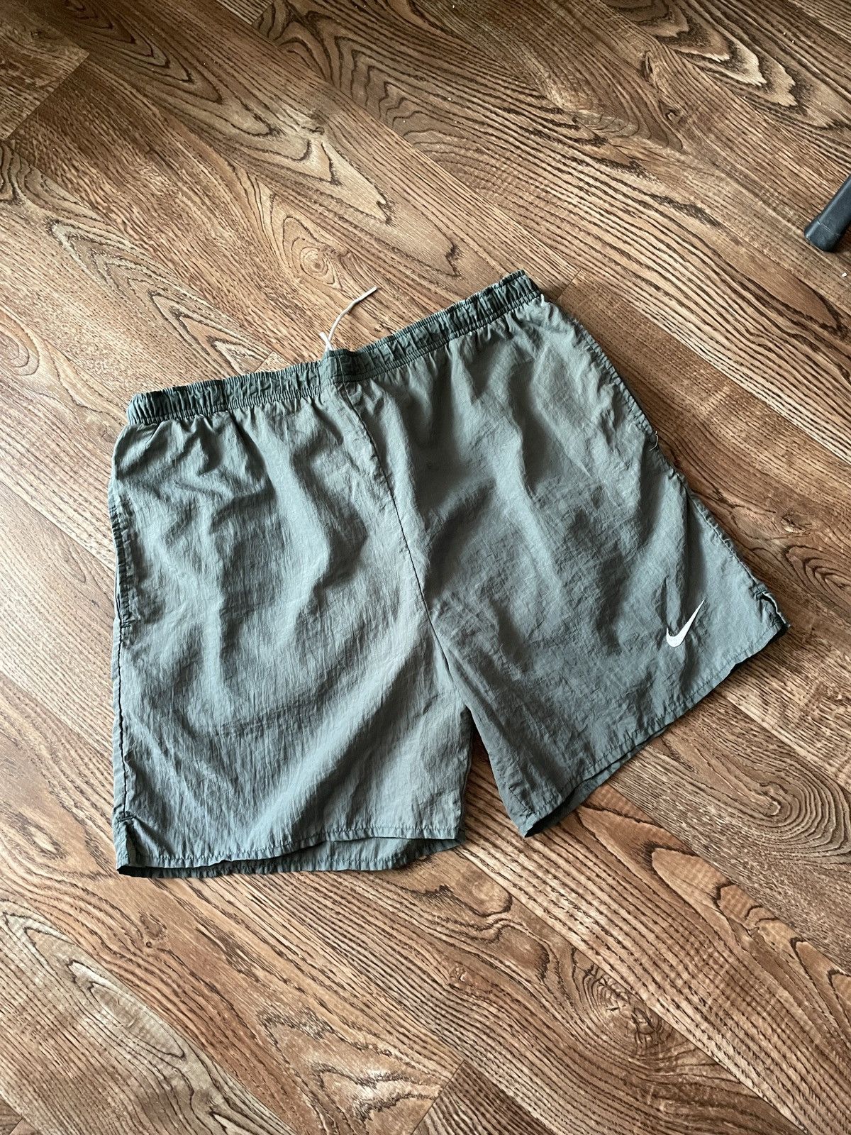 Nike Vintage Nike Shorts Nylon Swoosh Logo Drill Y2K Size US 32 / EU 48 - 1 Thumbnail