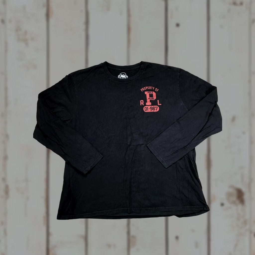 Vintage Polo Jeans Co Shirt Mens 2XL Black Long Sleeve Property Of R L Graphic Tee Size US XXL / EU 58 / 5 - 1 Thumbnail
