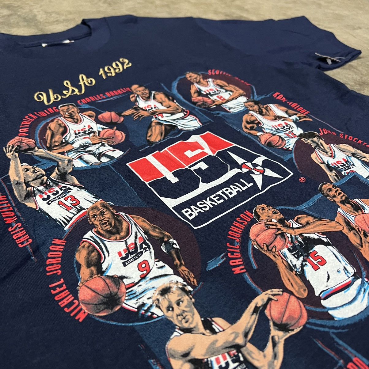 NBA × Nutmeg × Vintage BNWT Vintage 1992 NBA “The Dream Team” USA Olympics T-Shirt Size US XL / EU 56 / 4 - 4 Thumbnail