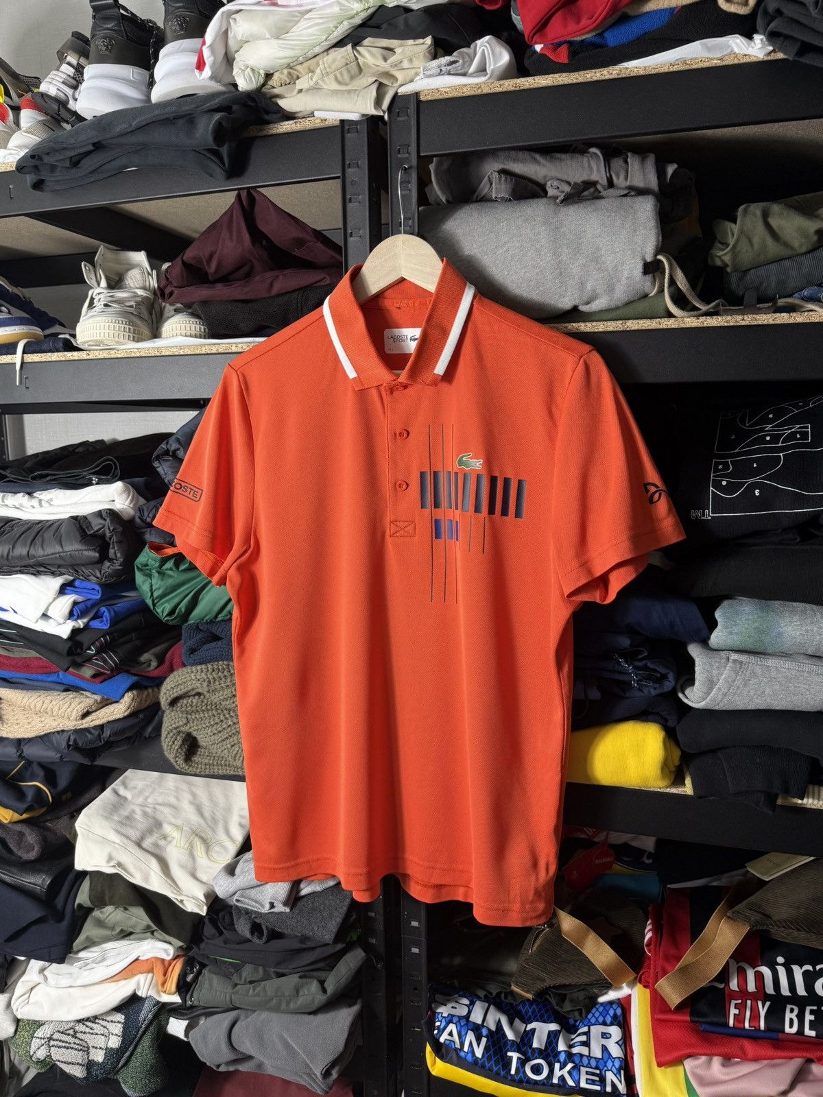 Lacoste Lacoste Sport Novak Djokovic Tennis Polo Shirt Orange Size M Size US M / EU 48-50 / 2 - 2 Thumbnail