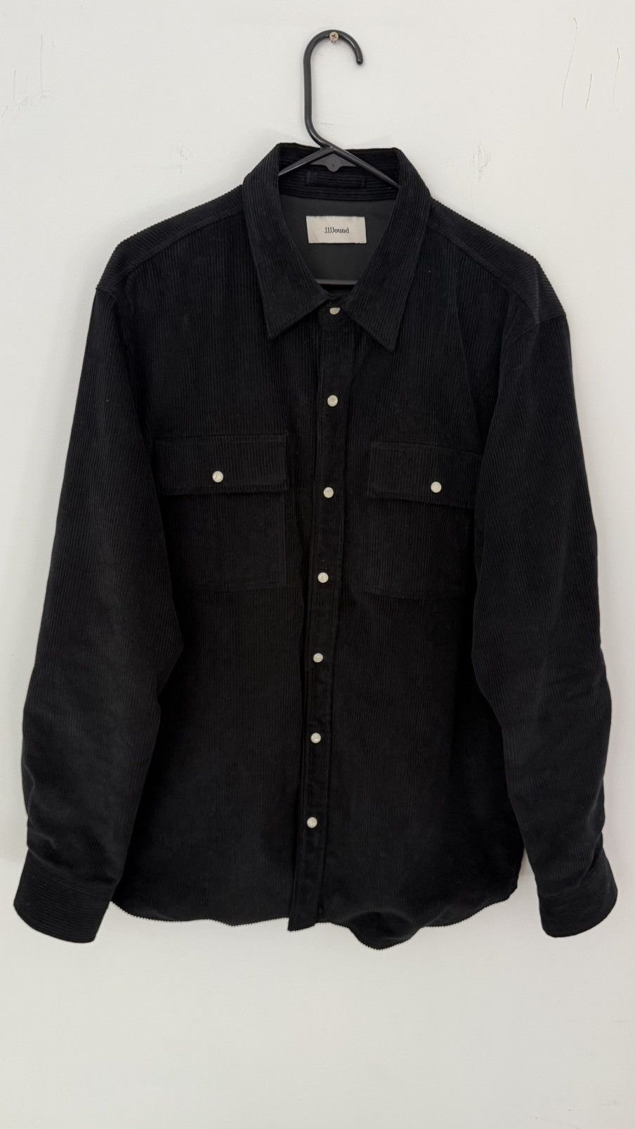 Jjjjound Black Cord Overshirt with Satin Lining