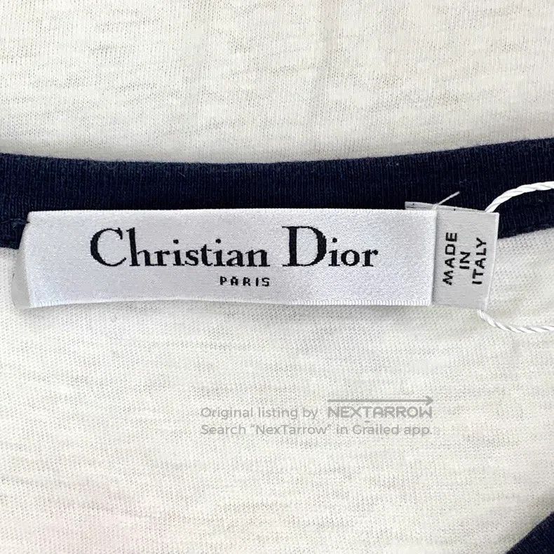 Dior Dior 25 white tennis racket letter print cotton round-neck Size M / US 6-8 / IT 42-44 - 6 Thumbnail