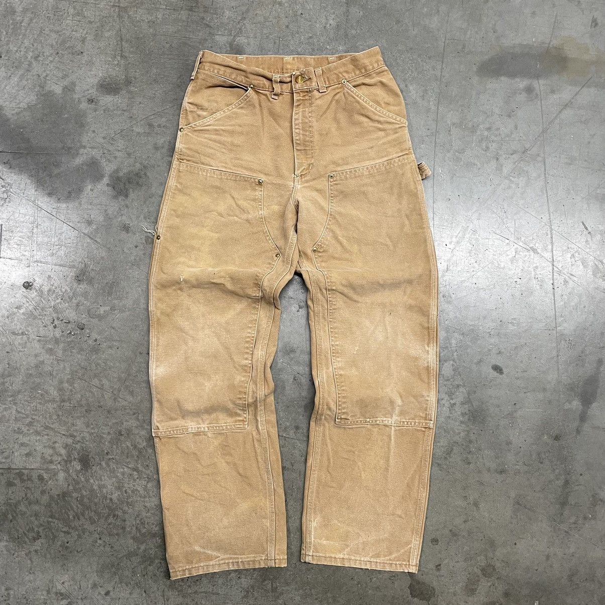 image of Carhartt Double Knee Workwear Pant 90's in Tan, Men's (Size 30)