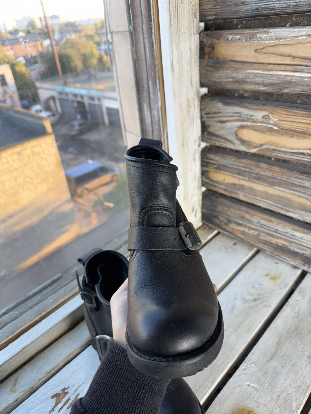 Sendra Sendra 7998 Biker Engineer Boots Black Leather Spain Size US 7 / EU 40 - 10 Thumbnail