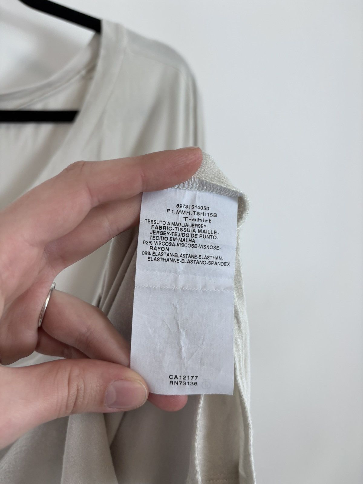 Max Mara Max Mara Bodywear Ecru White Women’s V-Neck Long Sleeve Tee Size L / US 10 / IT 46 - 9 Thumbnail