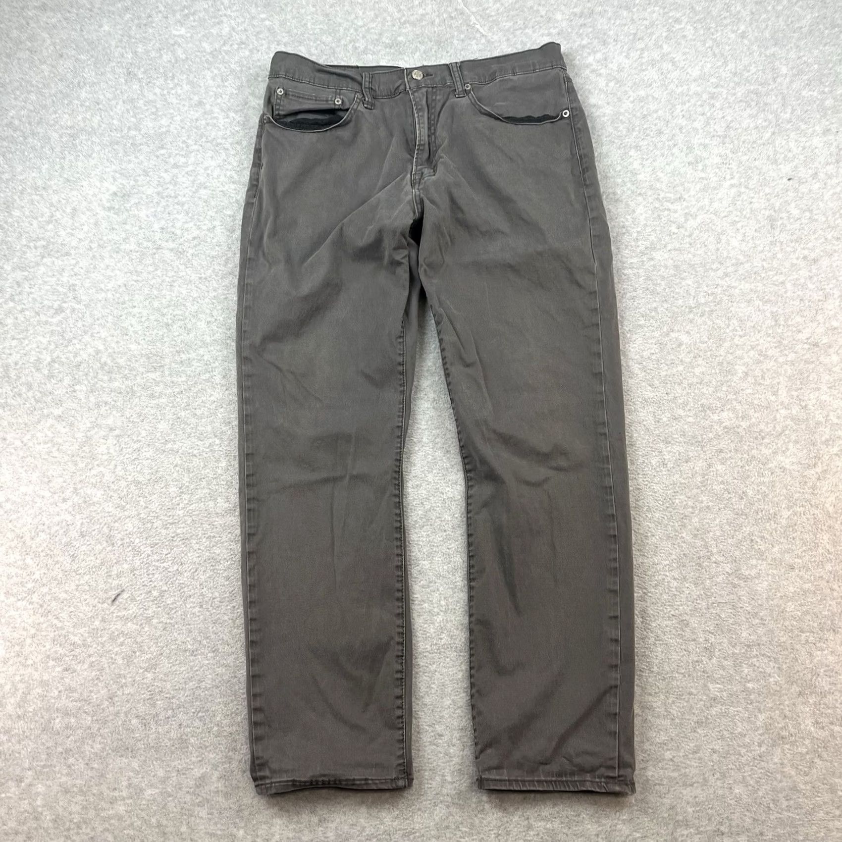 Lucky Brand Lucky Brand Pants Mens Slim Fit 34x30 Gray Cotton Blend Casual Workwear Size US 34 / EU 50 - 5 Thumbnail