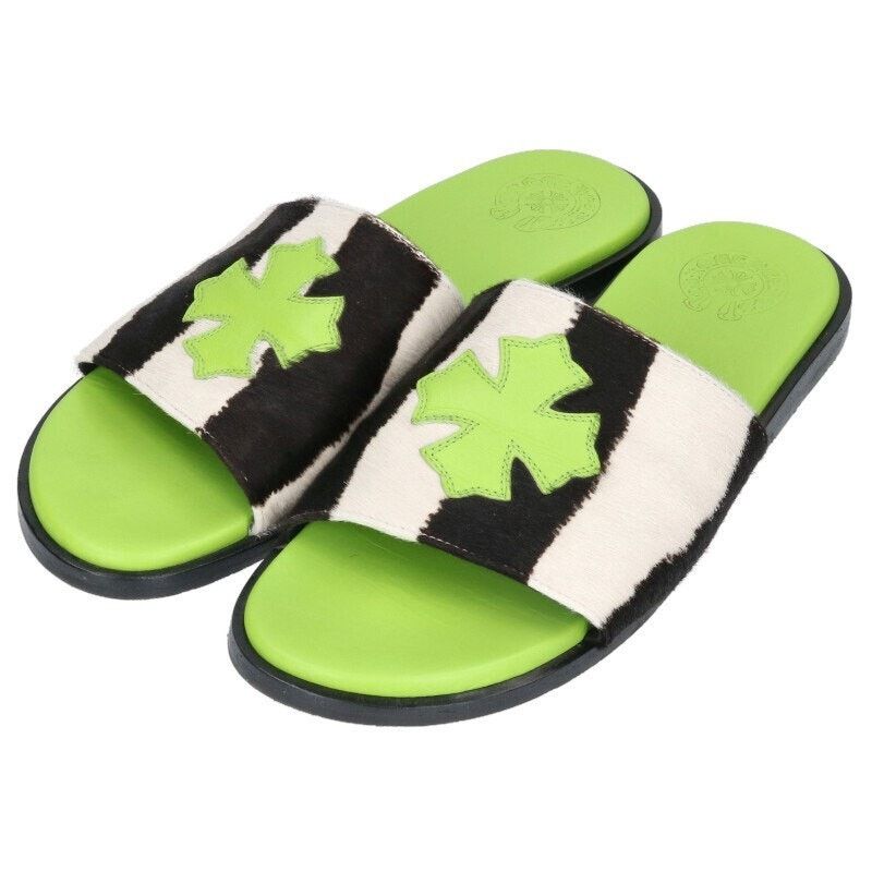 Chrome Hearts Zebra Haraco Cross Sandals