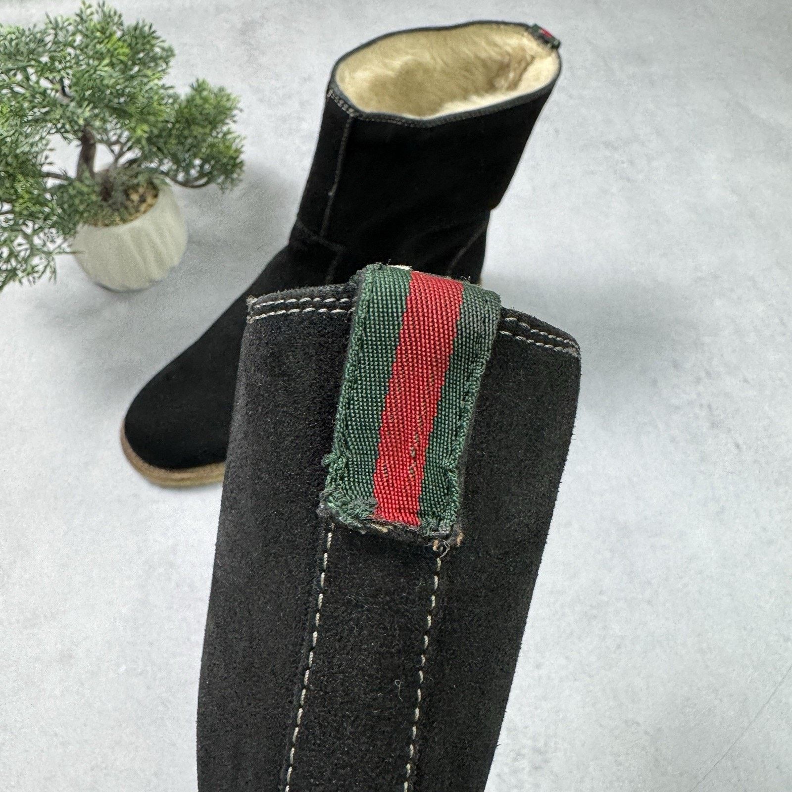 Gucci Gucci Men High Suede Fur Boot Winter Black Size US 9 Size US 9 / EU 42 - 8 Thumbnail