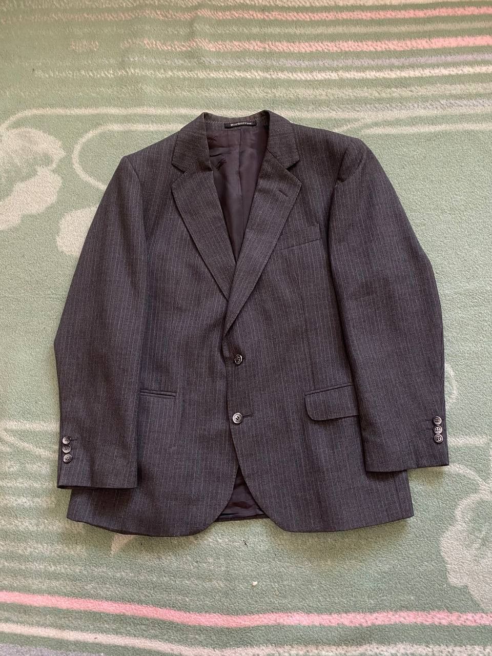 Burberry Vintage Burberrys Two Piece Suit 100% Wool Size 42R - 14 Thumbnail