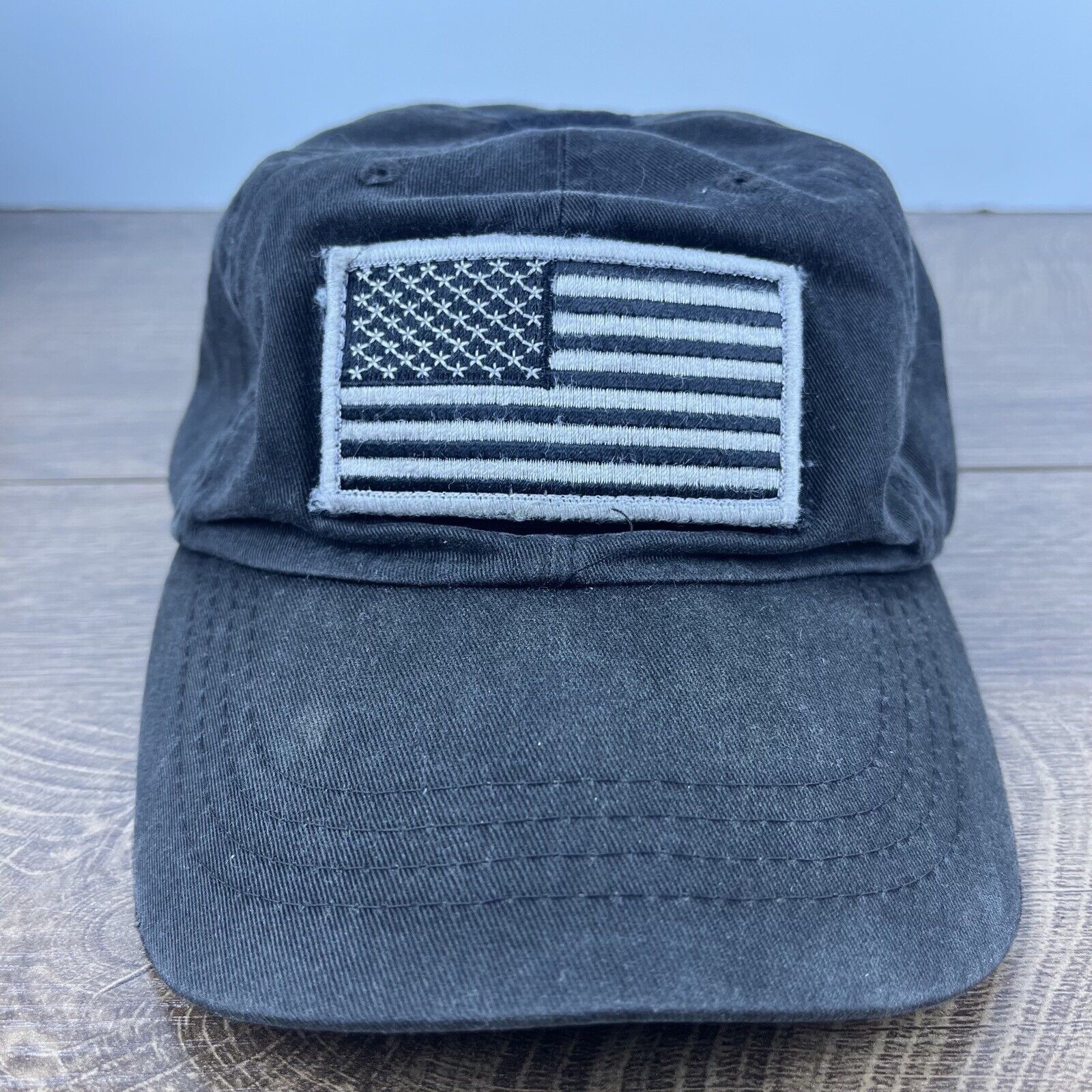 Other Distressed USA Flag Hat American Flag Black Cap Adjustable H Size ONE SIZE - 1 Thumbnail