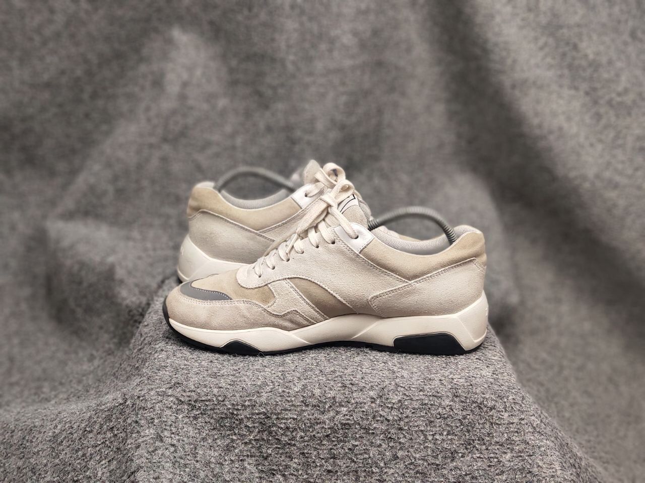 Z Zegna Z Zegna Design Suede Leather Beige low top Lace Up Sneakers Size US 9.5 / EU 42-43 - 15 Thumbnail