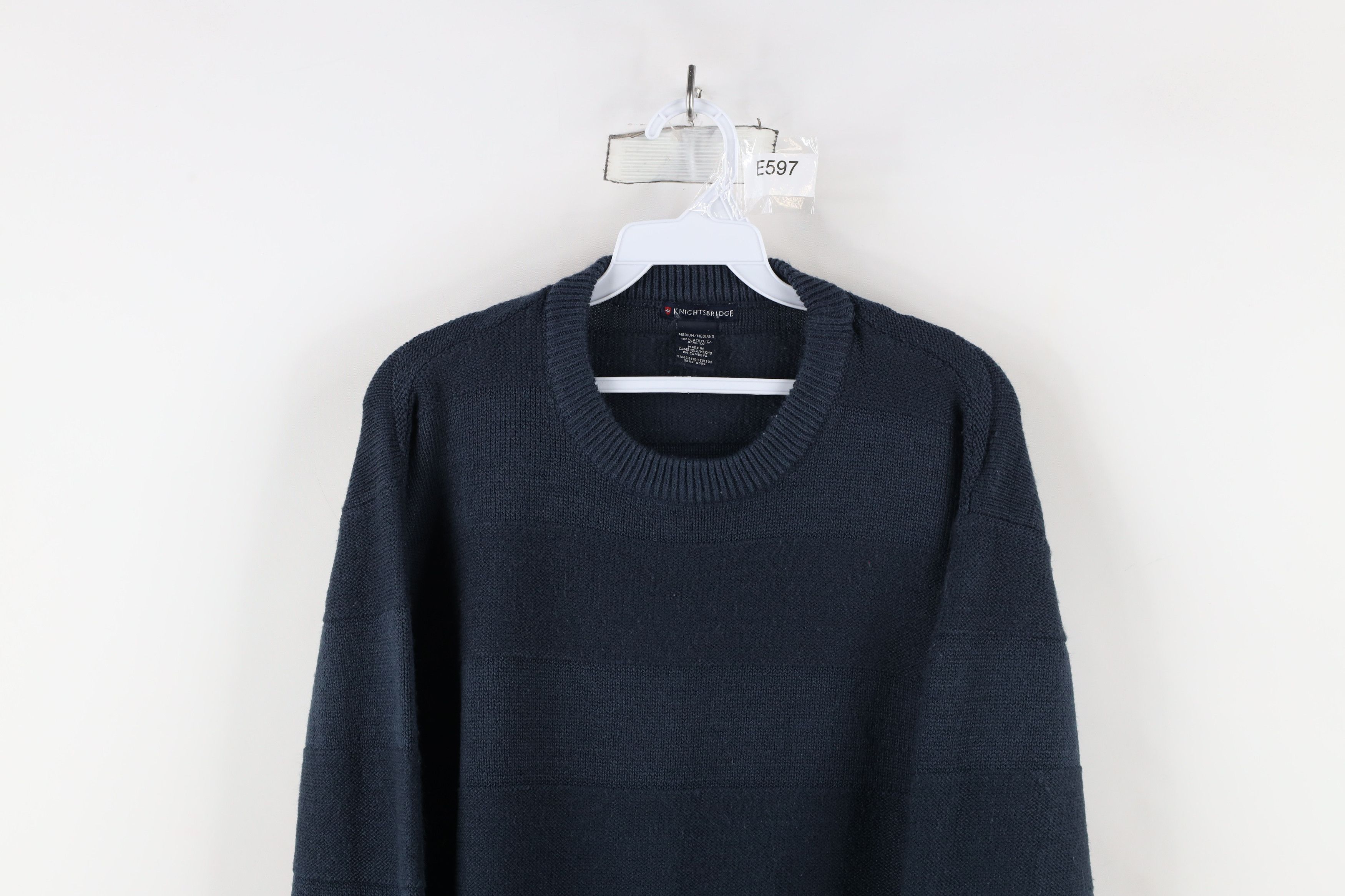 Vintage Vintage 90s Streetwear Striped Ribbed Knit Crewneck Sweater Size US M / EU 48-50 / 2 - 2 Thumbnail