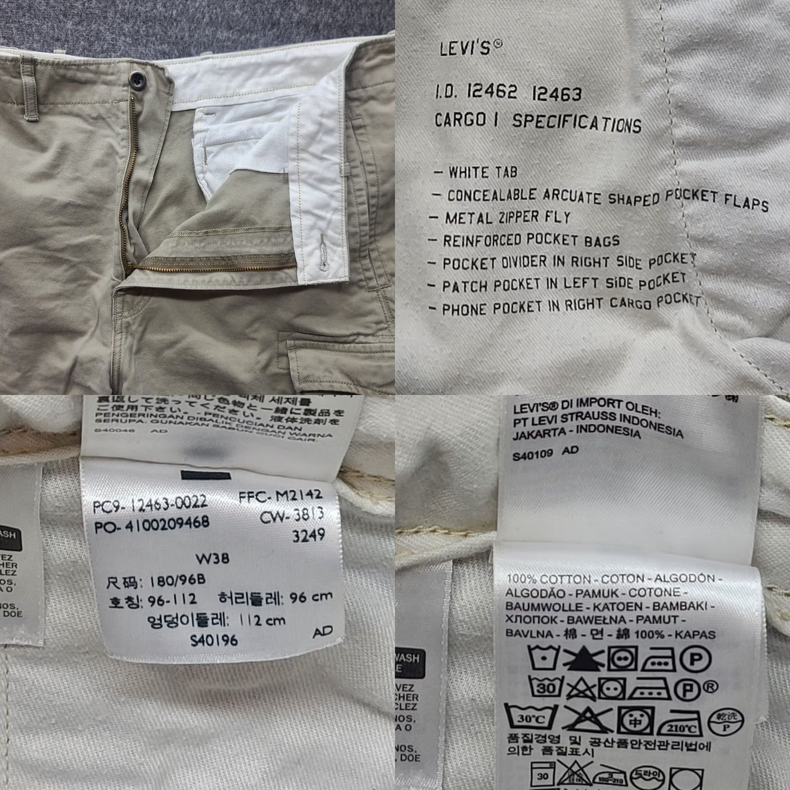 Levi's Levi's Cargo Shorts Mens 38 Relaxed Fit 11" Inseam Beige Cotton Cargo Pocket 90s Outdoor Mens Size US 38 / EU 54 - 8 Thumbnail