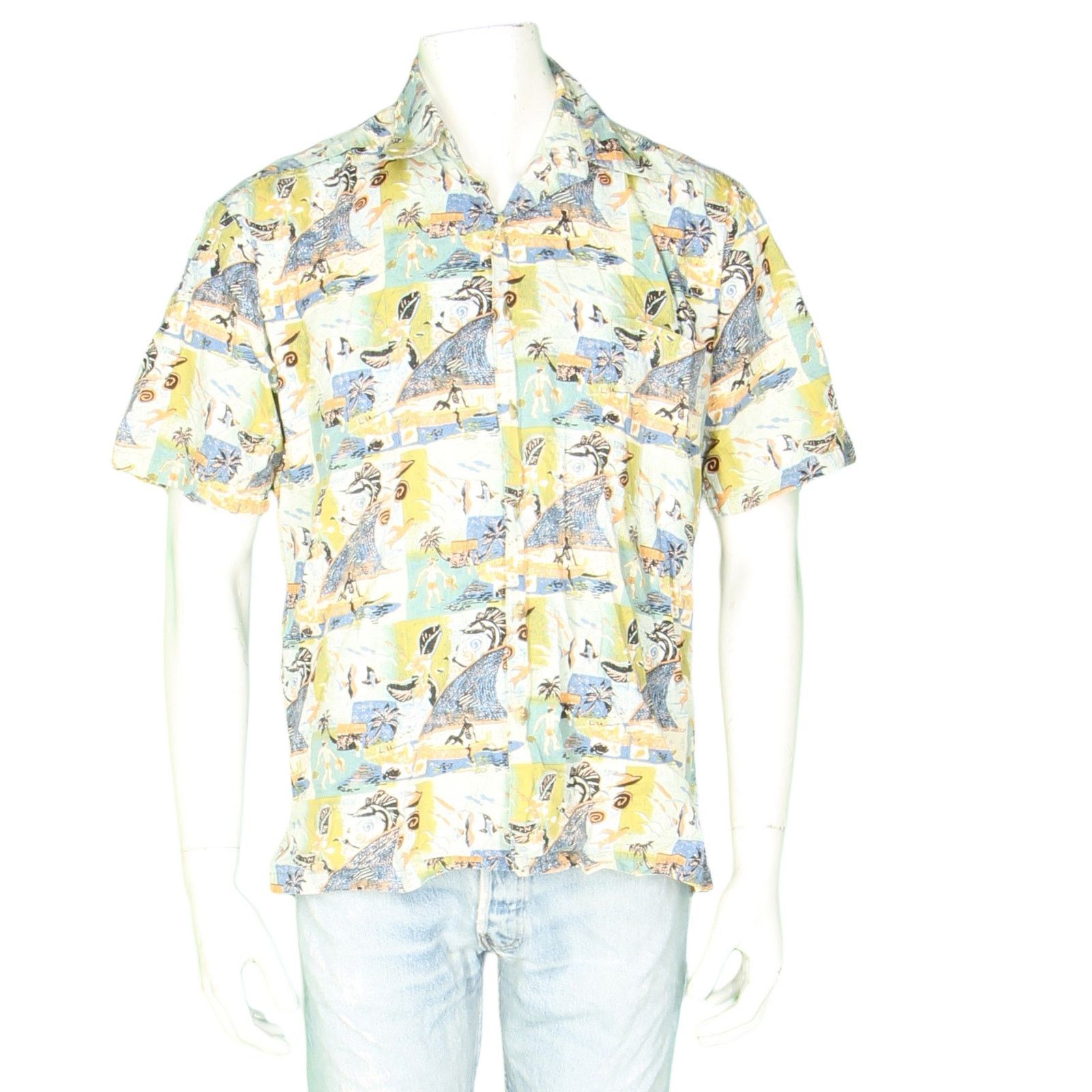 Other Kahala Fish Fishing Marlin Hawaiian Aloha Tropical Shirt Size US M / EU 48-50 / 2 - 2 Thumbnail