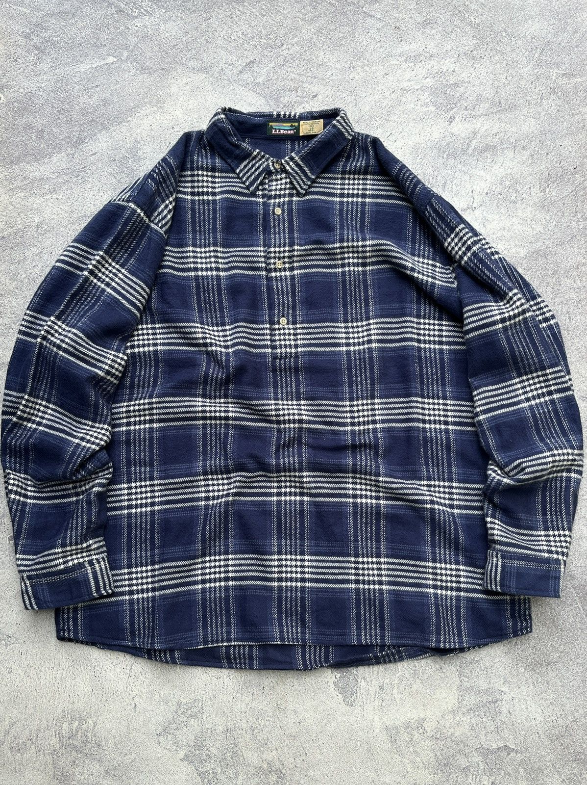 L.L. Bean 1990’s Vintage LL Bean Half Button Plaid Heavy Wool Size US L / EU 52-54 / 3 - 1 Thumbnail